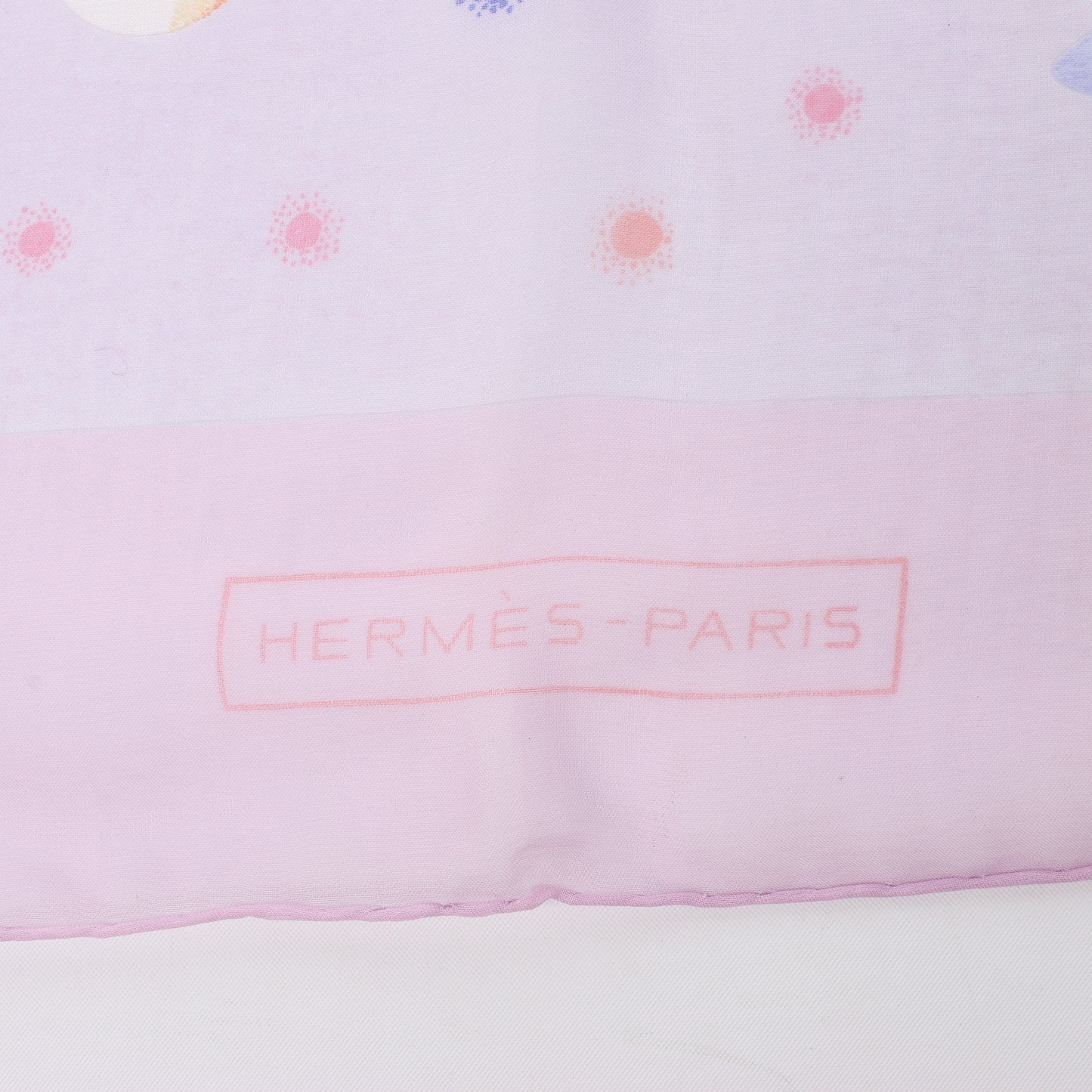 Hermès Carré 90 "La Voie Lactee" 100% Silk Scarf in Purple