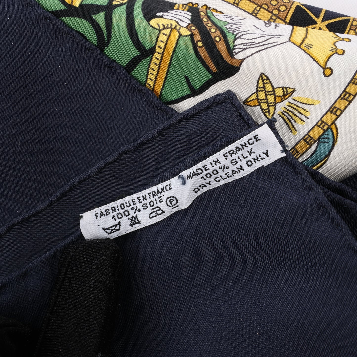 Hermès Carré 90 "Le Tarot" 100% Silk Scarf in Black x Gold