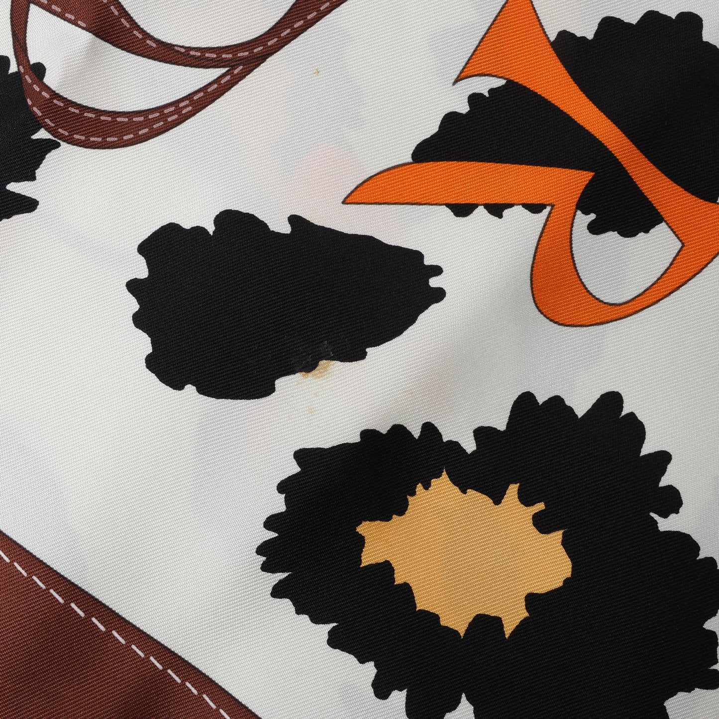 Hermès Carré 90 "Monsieur et Madame" 100% Silk Scarf in Brown
