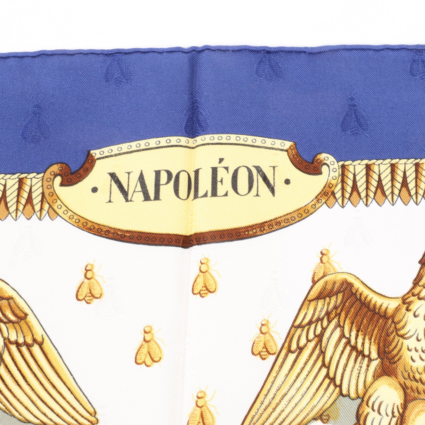 Hermès Carré 90 "NAPOLEON" 100% Seidenschal in Blau