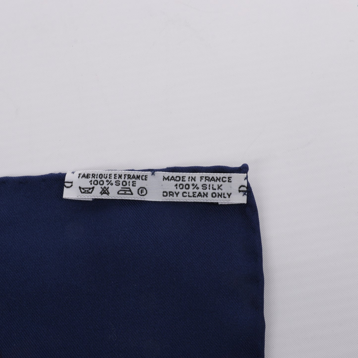 Hermès Carré 90 "PAVOIS" 100% Silk Scarf in Navy Blue