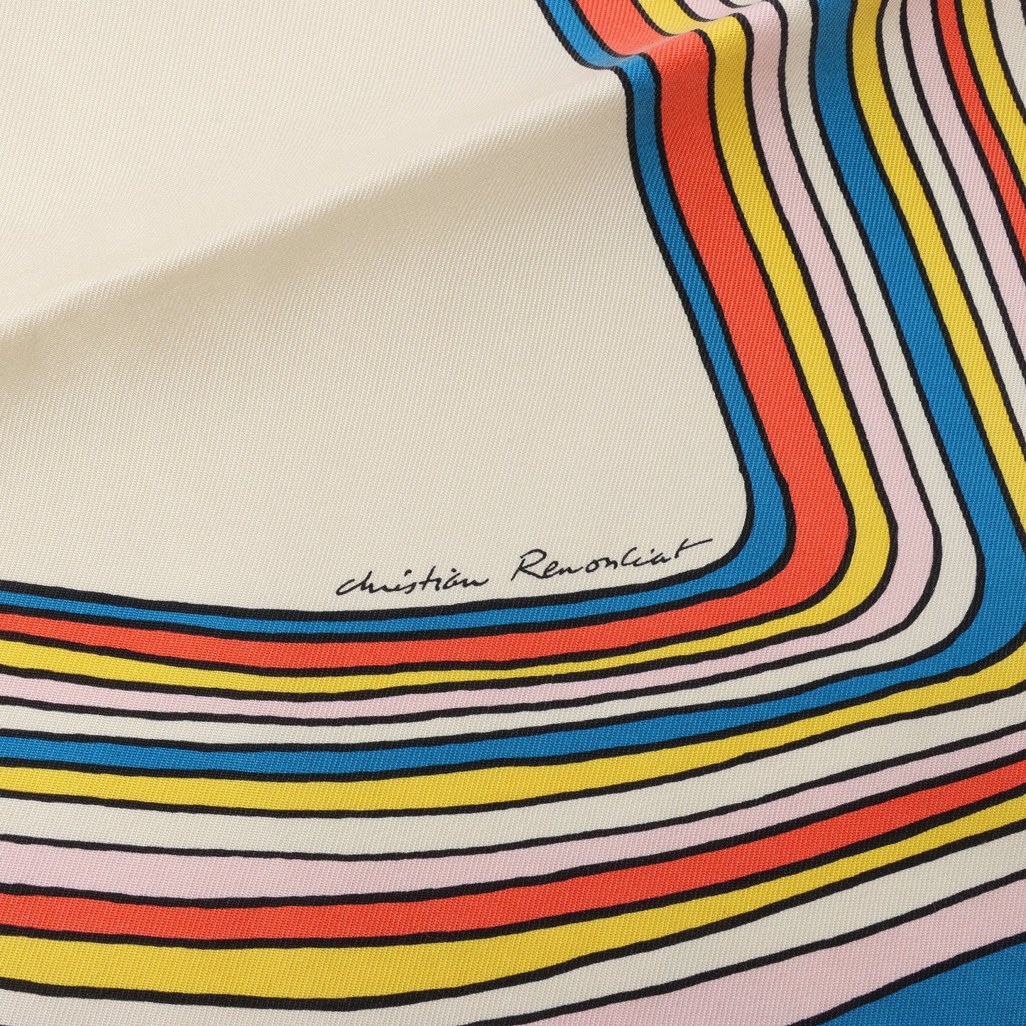 Hermès Carré 90 "PEGASE" 100% Silk Scarf in Beige and Multicolor