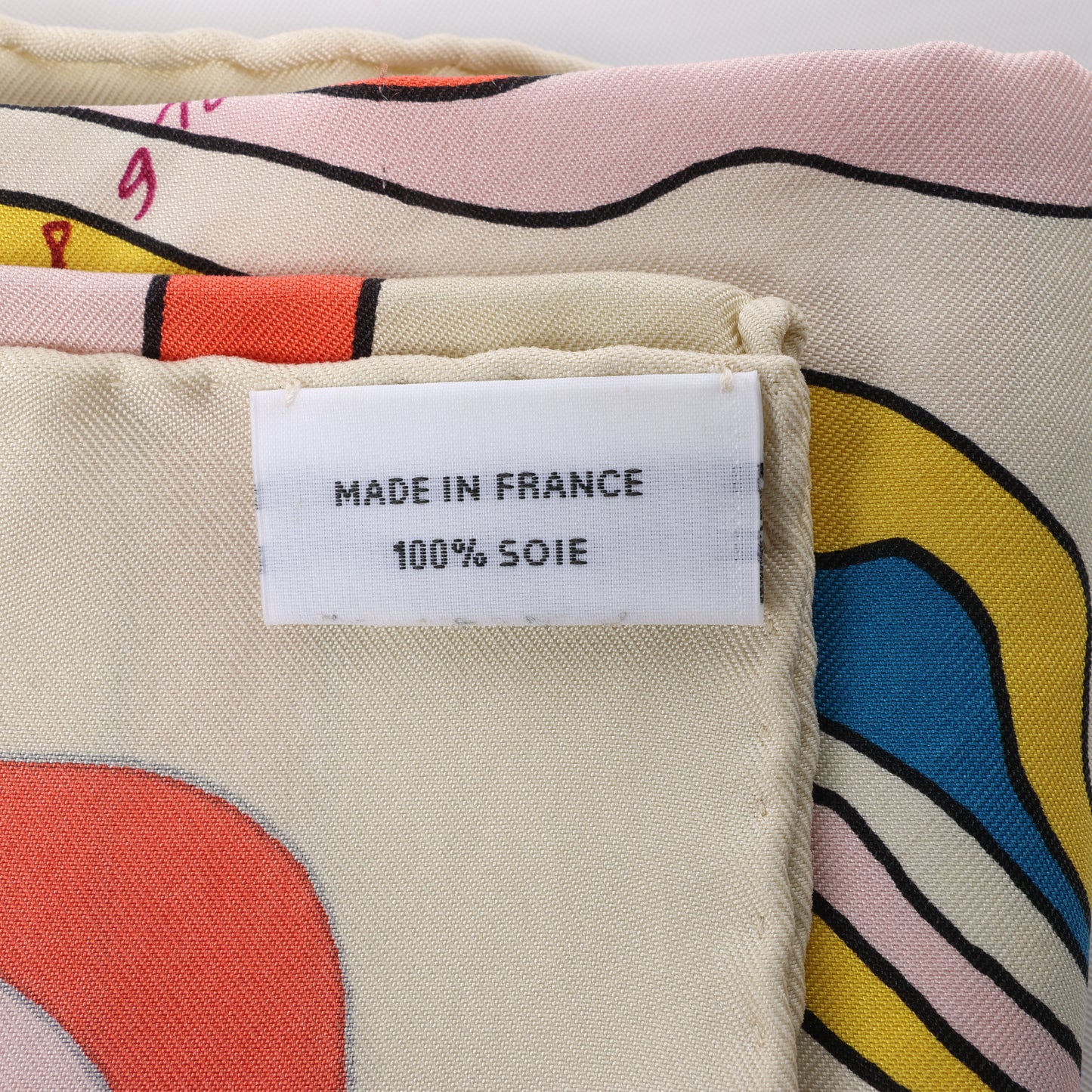 Hermès Carré 90 "PEGASE" 100% Silk Scarf in Beige and Multicolor