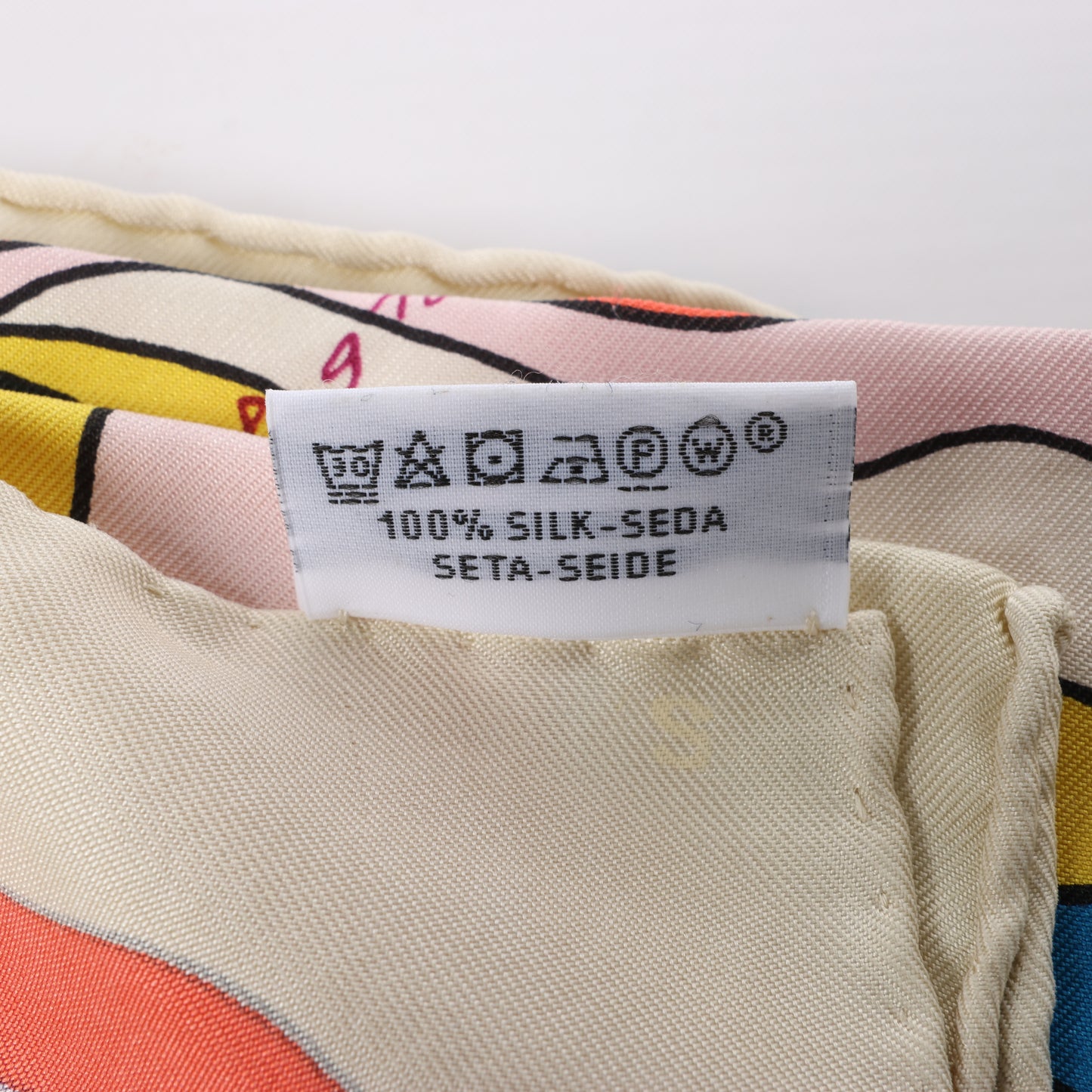 Hermès Carré 90 "PEGASE" 100% Silk Scarf in Beige and Multicolor