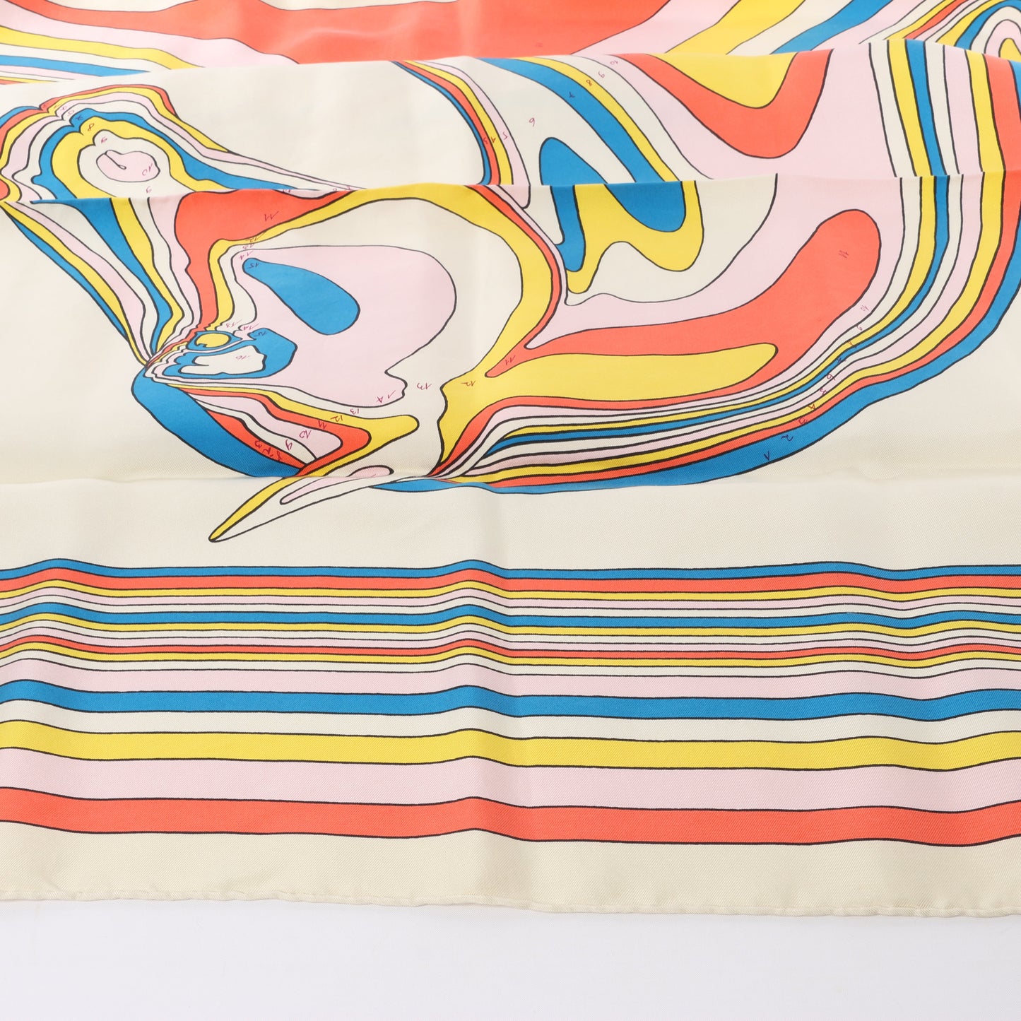 Hermès Carré 90 "PEGASE" 100% Silk Scarf in Beige and Multicolor
