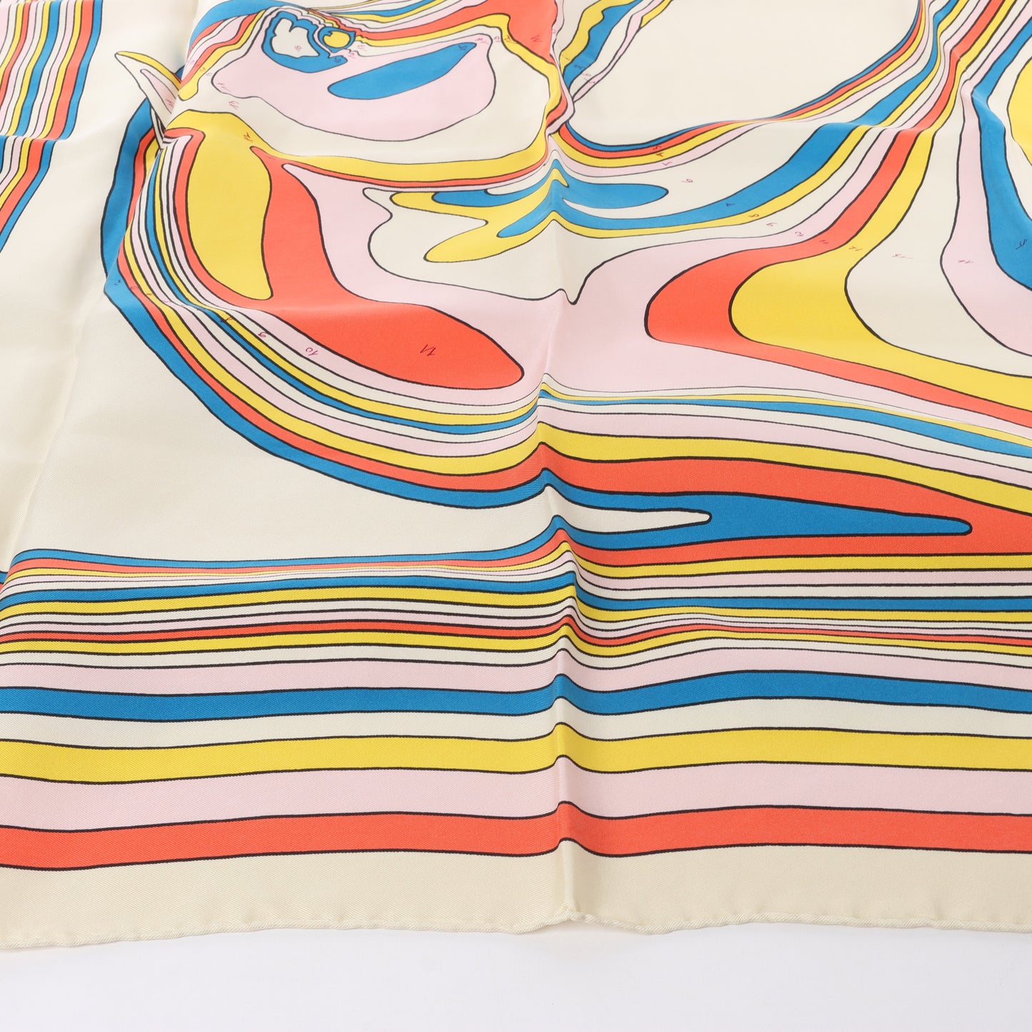 Hermès Carré 90 "PEGASE" 100% Silk Scarf in Beige and Multicolor