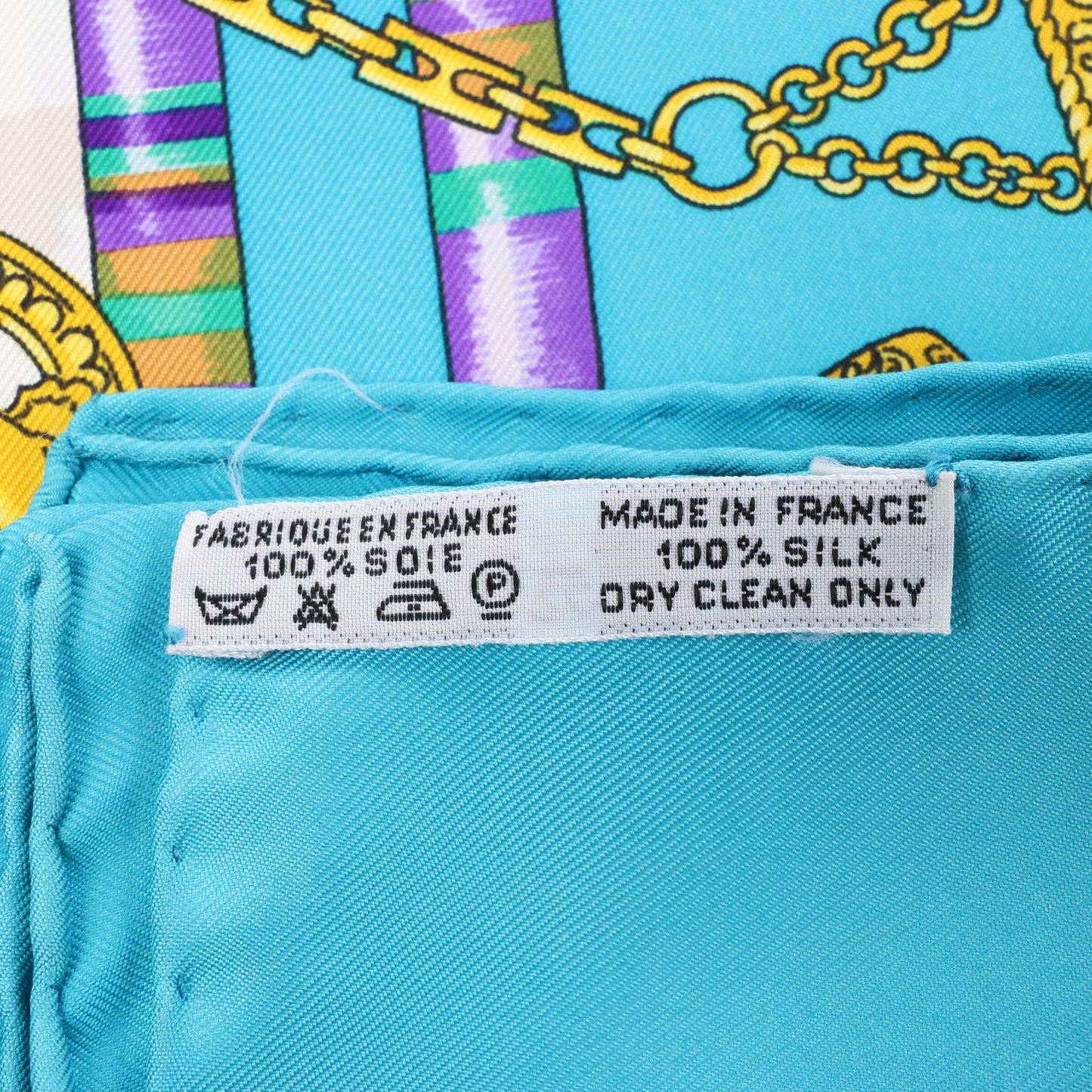 Hermès Carré 90 "Petite main" Seidentaschentuch in Blau