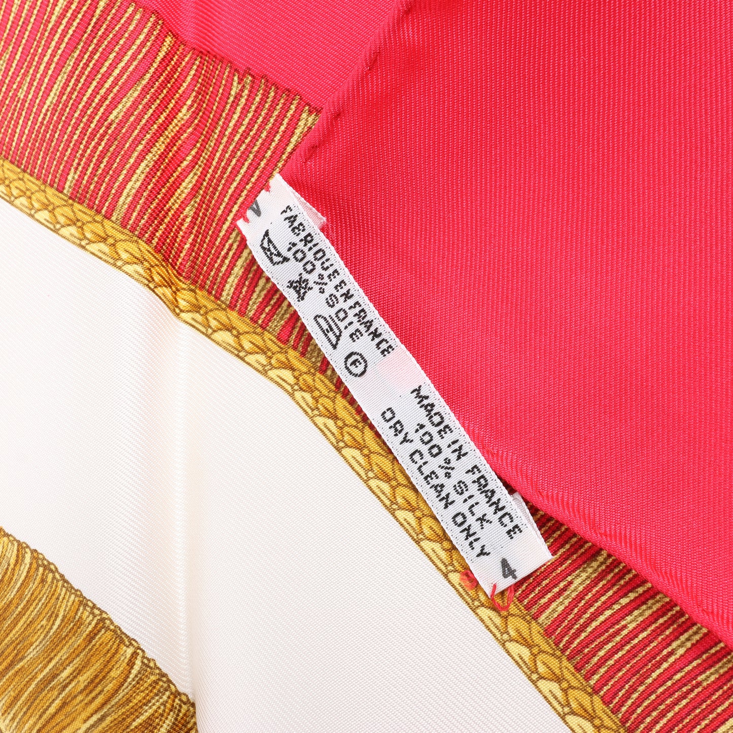 Hermès Carré 90 „Poste et Cavalerie“ Seidentaschentuch in Rot