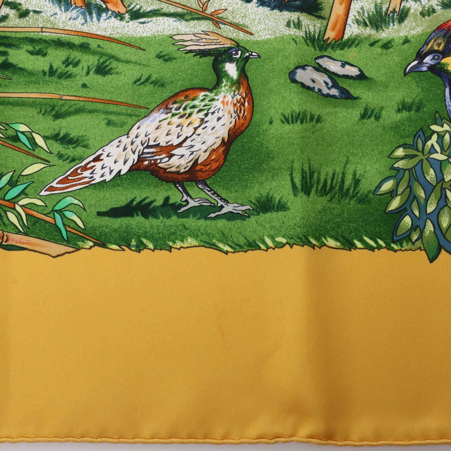 Hermès Carré 90 "SICHUAN " 100% Silk Scarf in Yellow
