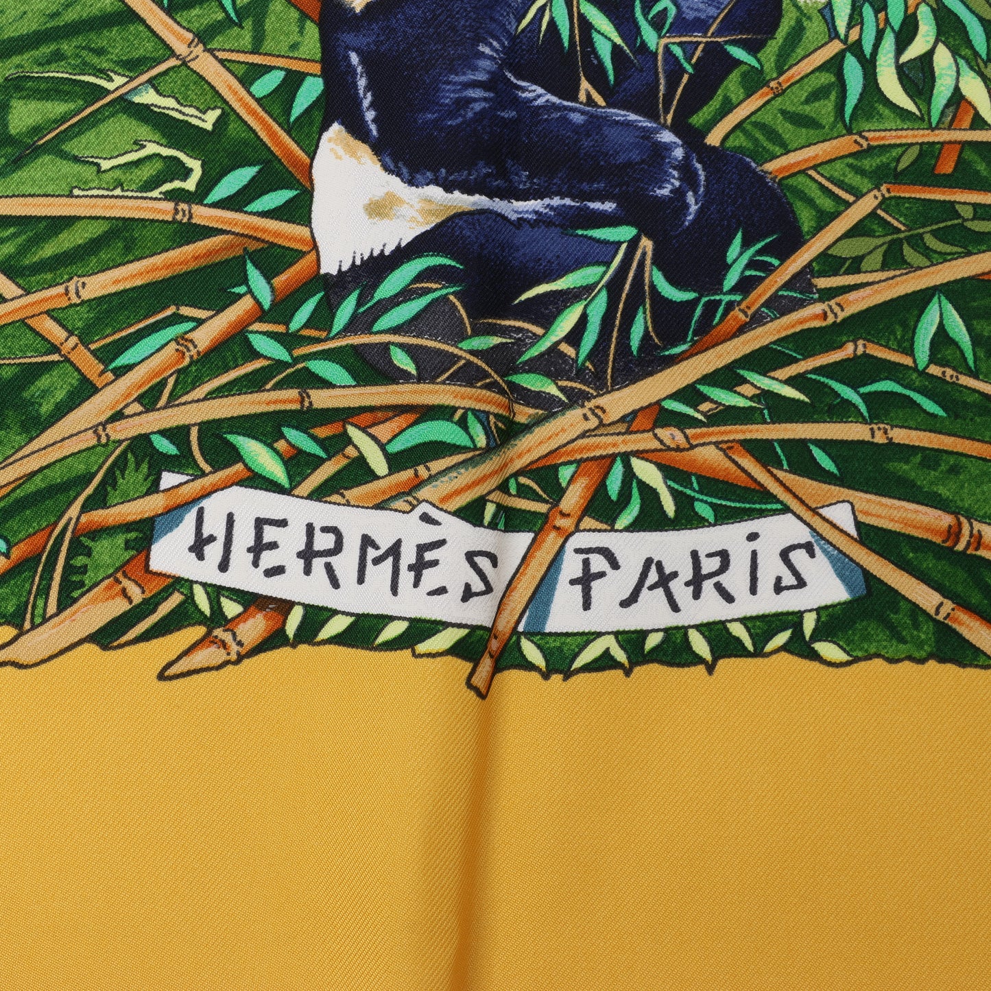 Hermès Carré 90 "SICHUAN " 100% Silk Scarf in Yellow