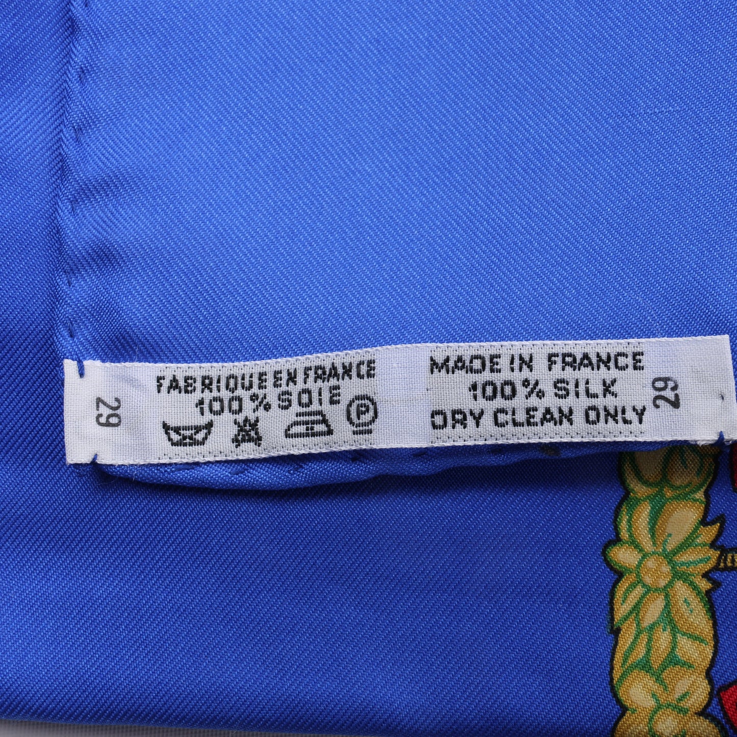 Hermès Carré 90 „Chapeau“ Schal aus 100 % Seide in Blau