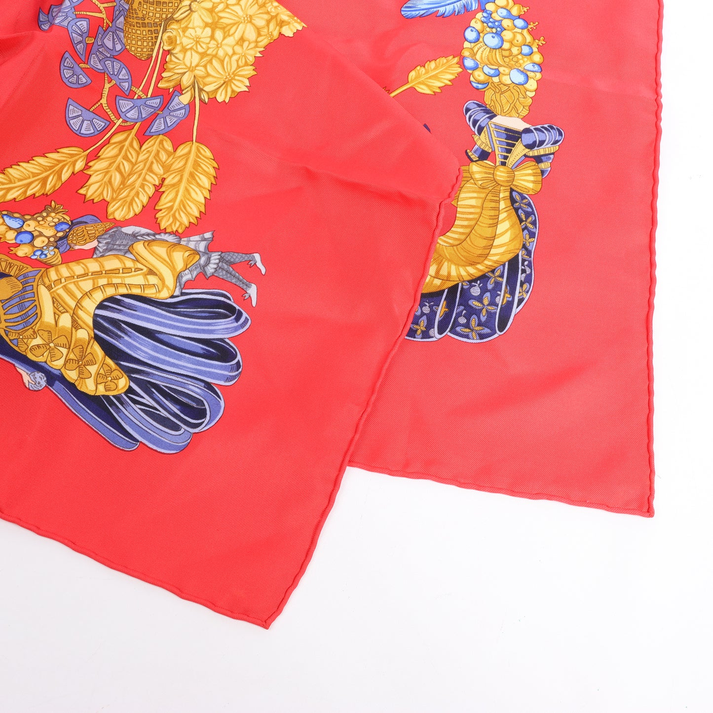 Hermès Carré 90 „Chapeau“ Seidentaschentuch in Rot
