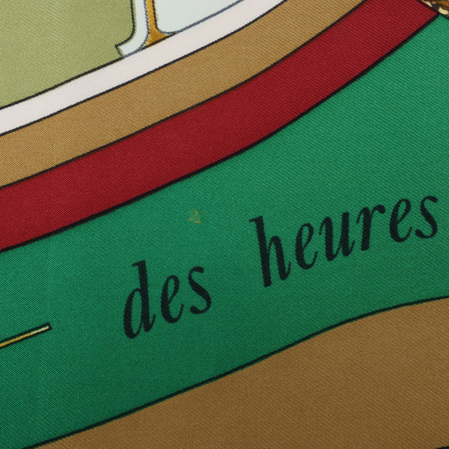 Hermès Carré 90 "La Ronde Des Heures" 100% Silk Scarf in Green