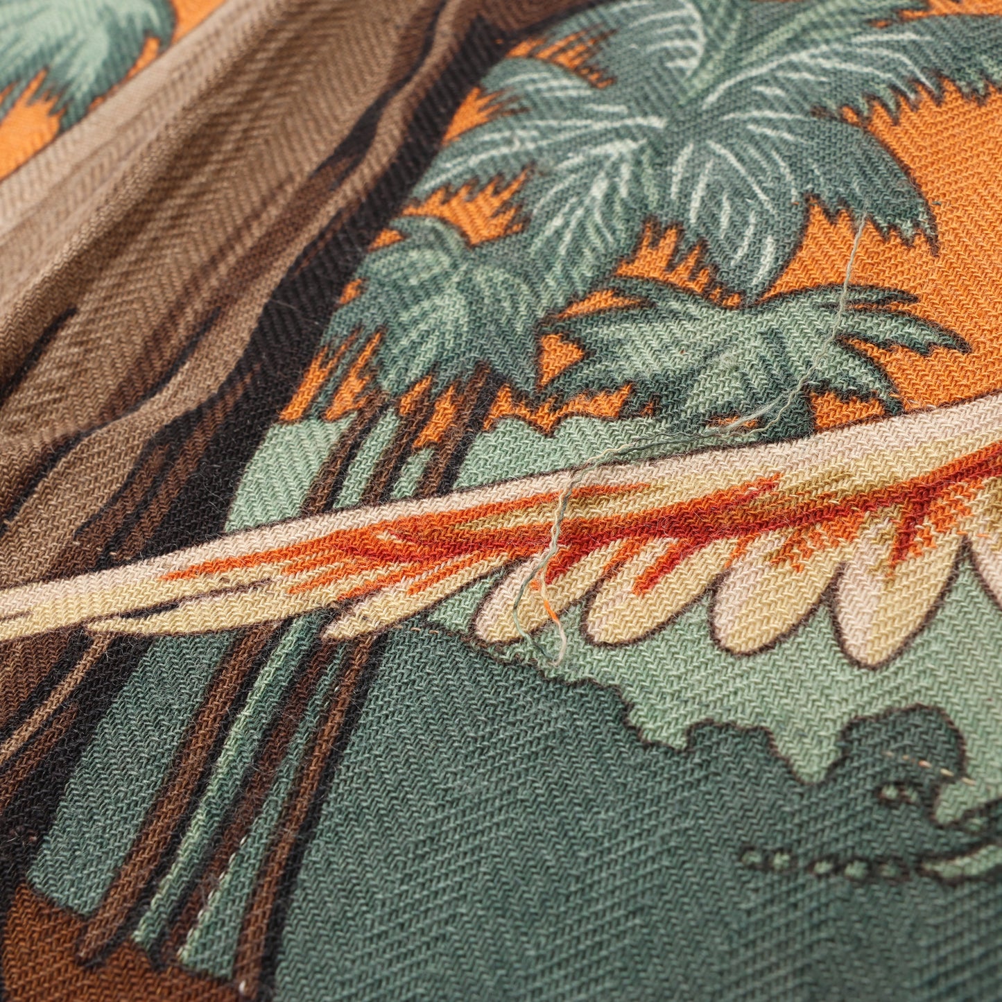 Hermès Carré Geant "Au Son du Tam" Cashmere and Silk Scarf in Orange