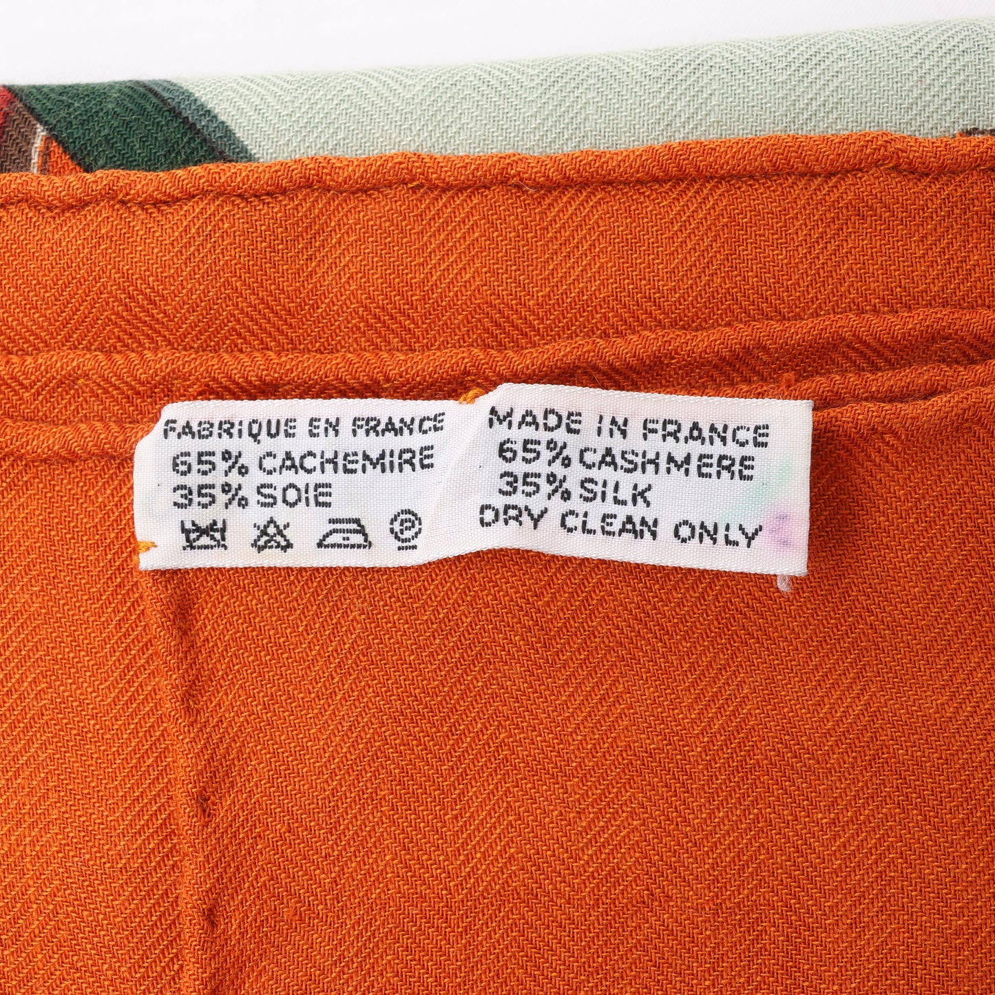 Hermès Carré Geant "Au Son du Tam" Cashmere and Silk Scarf in Orange