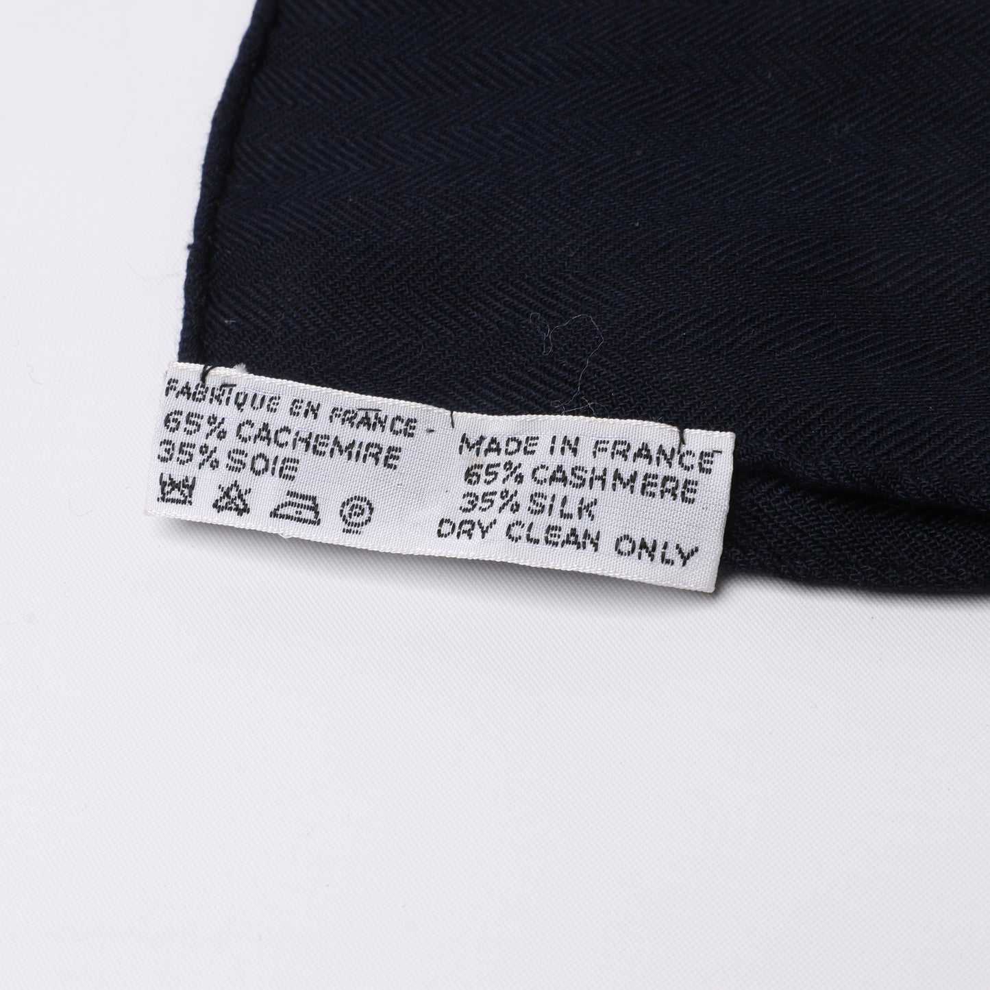 Hermès Carré Geant "LE PARADIS DU ROY" Cashmere & Silk Scarf in Navy