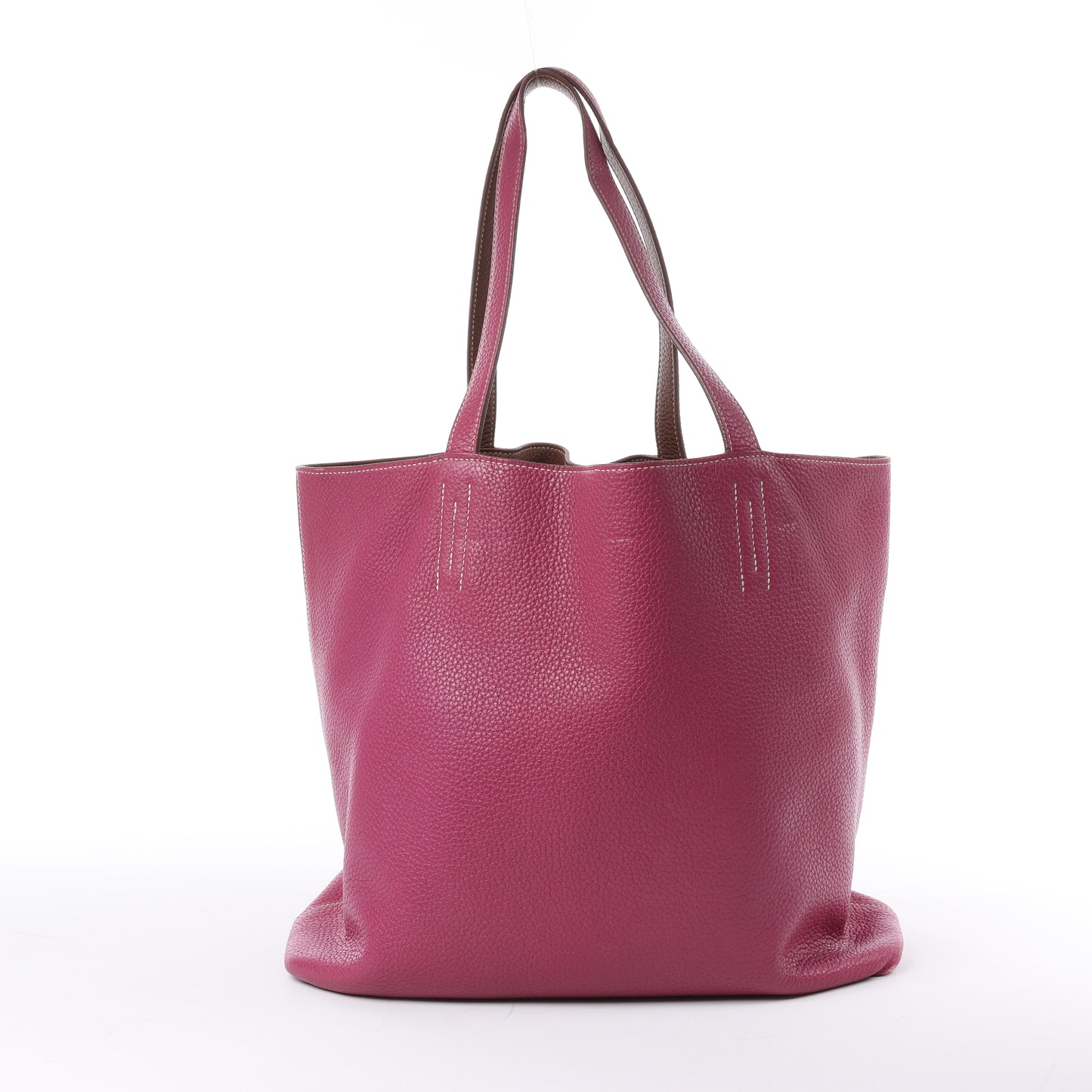 HERMES Double Sense 36 Shoulder Bag Taurillon Clemence Tosca × Marron d'Inde □P:2012