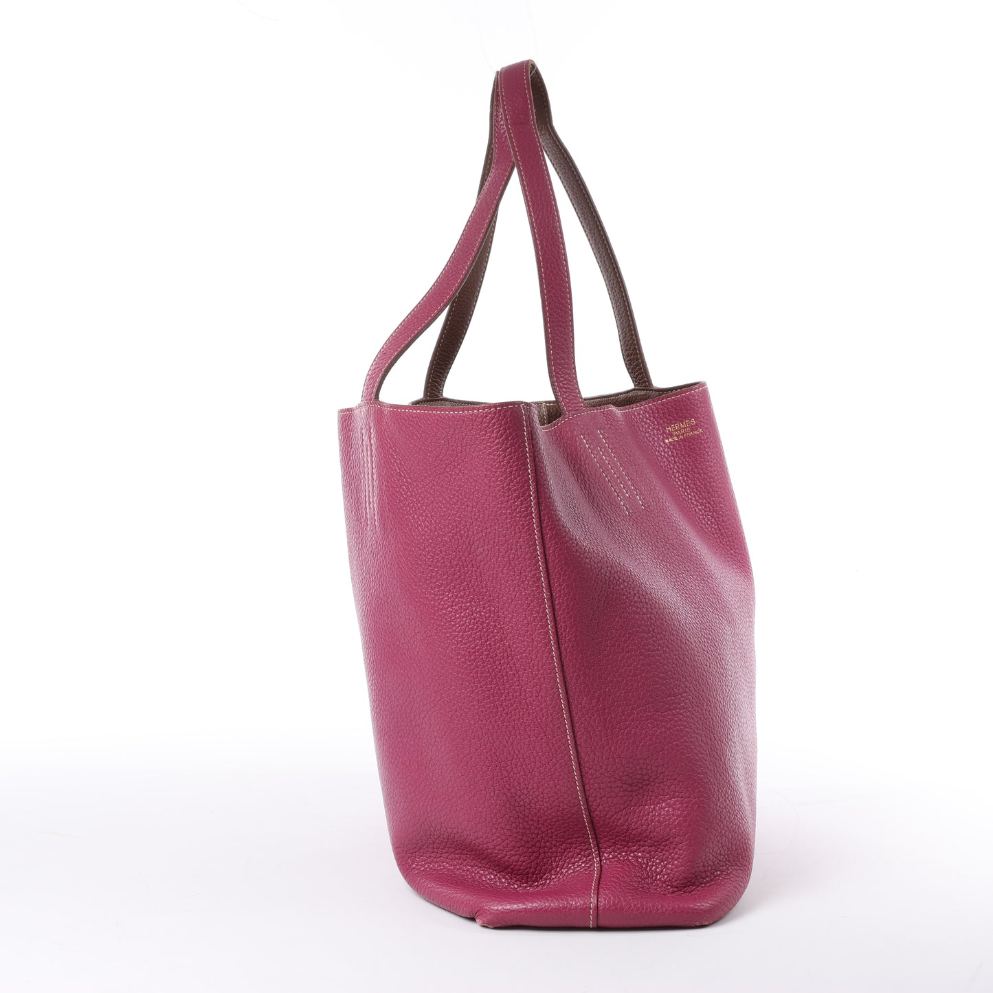 HERMES Double Sense 36 Shoulder Bag Taurillon Clemence Tosca × Marron d'Inde □P:2012