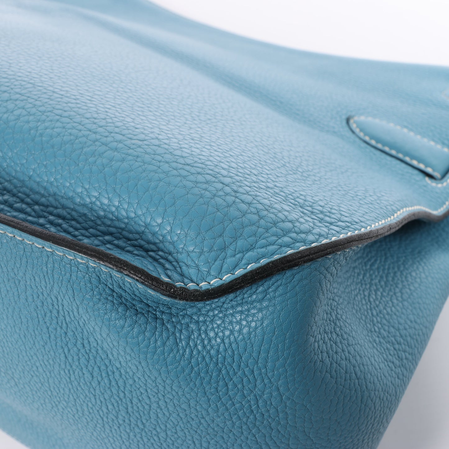 Hermès Jypsiere 37 Taurillon Clemence Blue Jean Silver Metal Fittings Shoulder bag □L: 2008