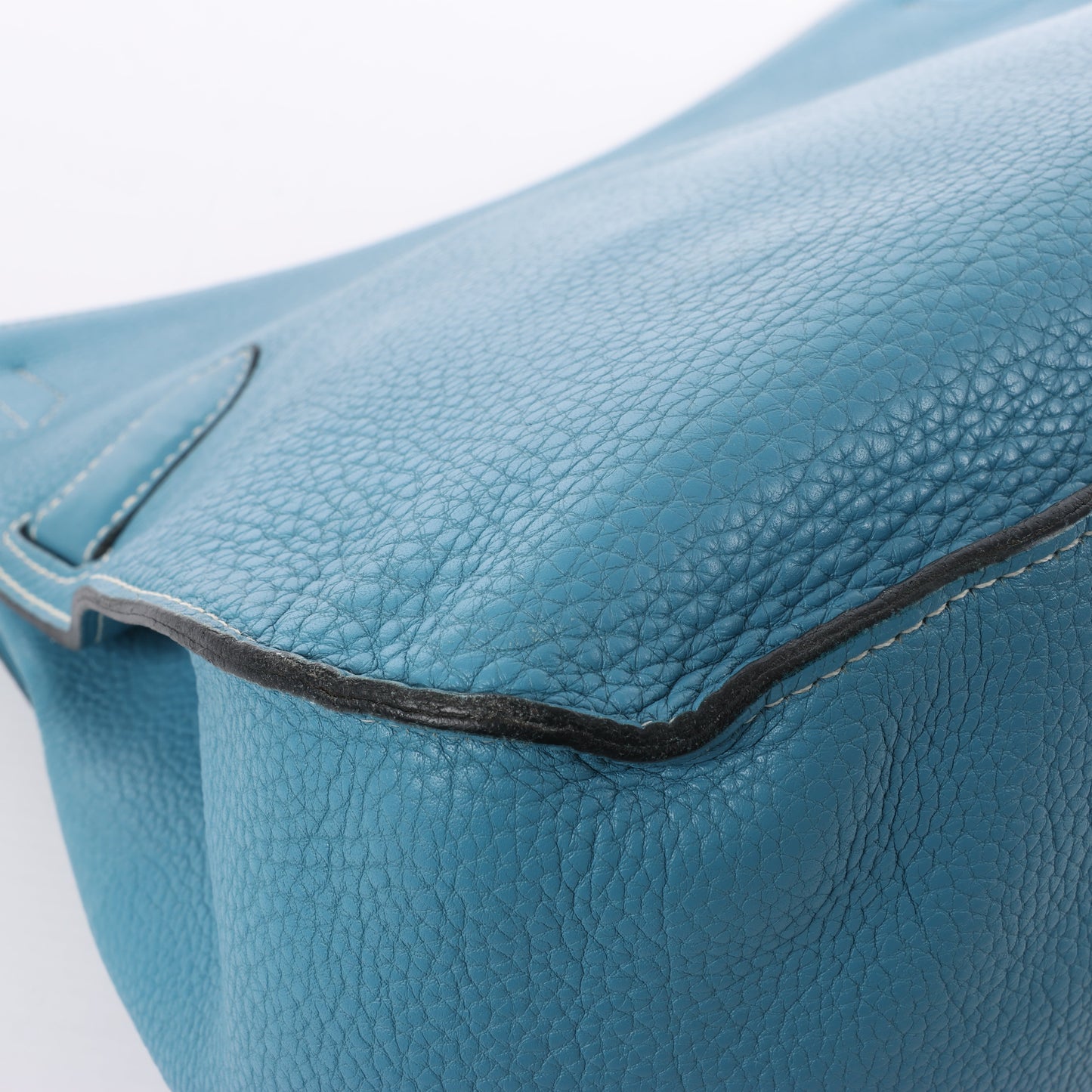 Hermès Jypsiere 37 Taurillon Clemence Blue Jean Silver Metal Fittings Shoulder bag □L: 2008