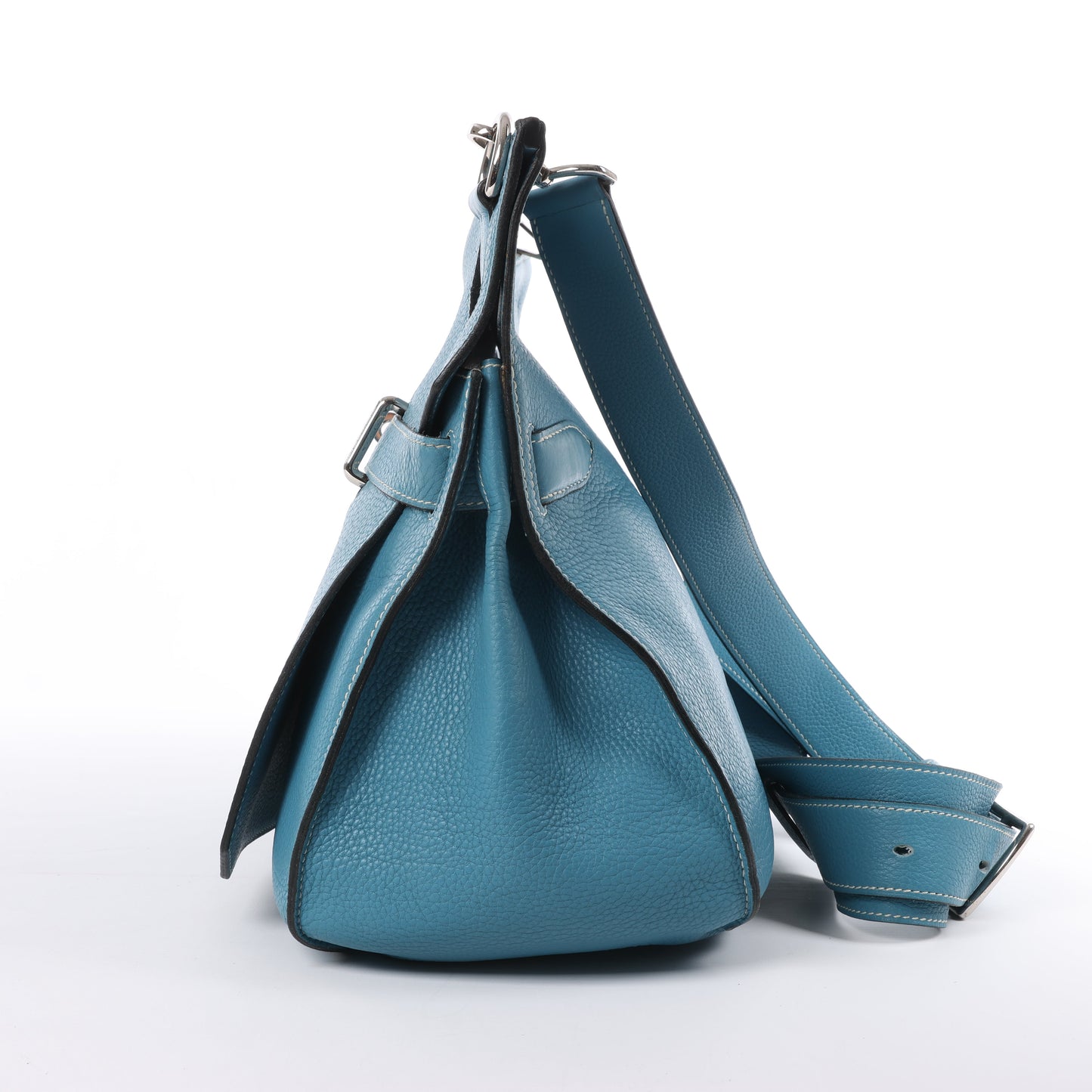 Hermès Jypsiere 37 Taurillon Clemence Blue Jean Silver Metal Fittings Shoulder bag □L: 2008