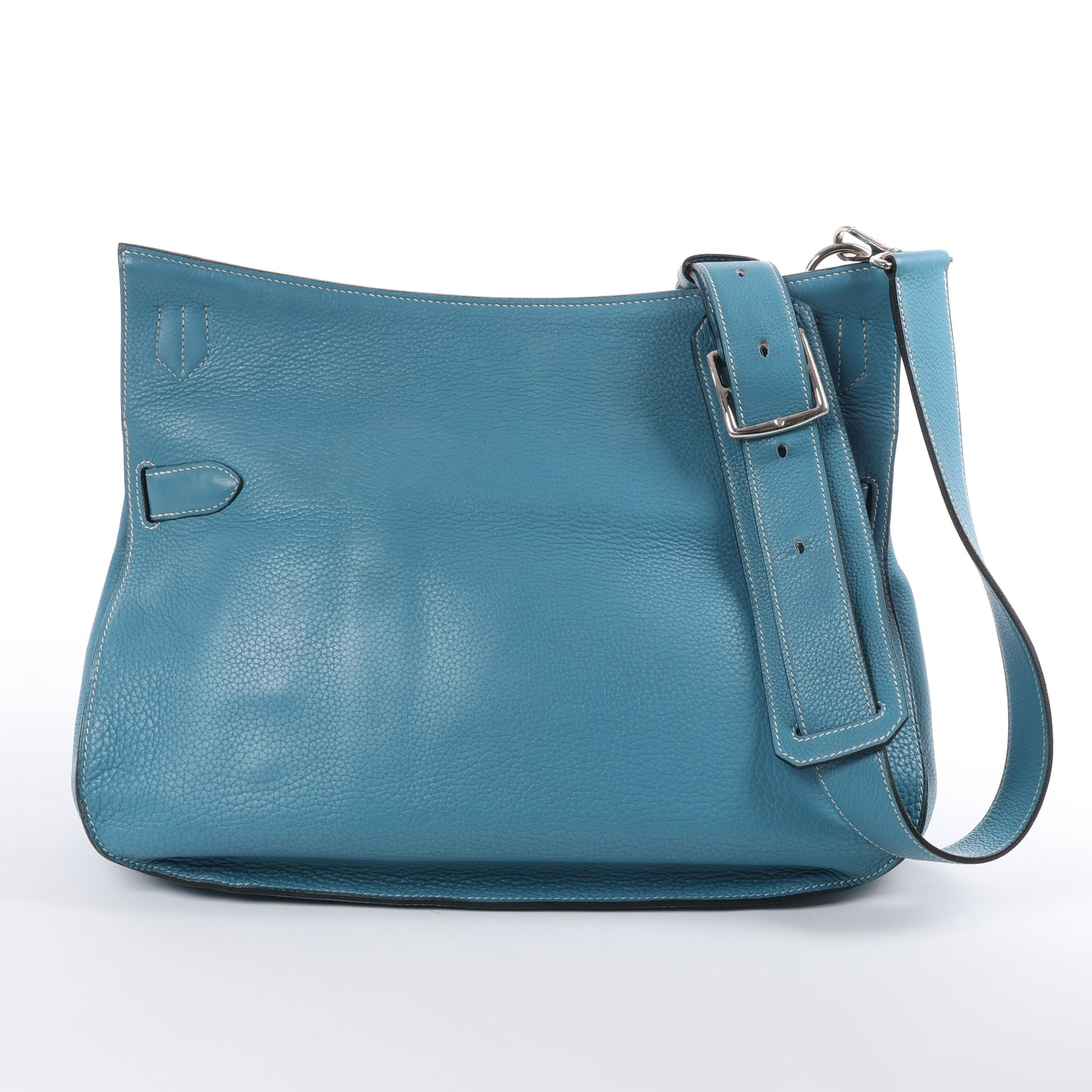 Hermès Jypsiere 37 Taurillon Clemence Blue Jean Silver Metal Fittings Shoulder bag □L: 2008