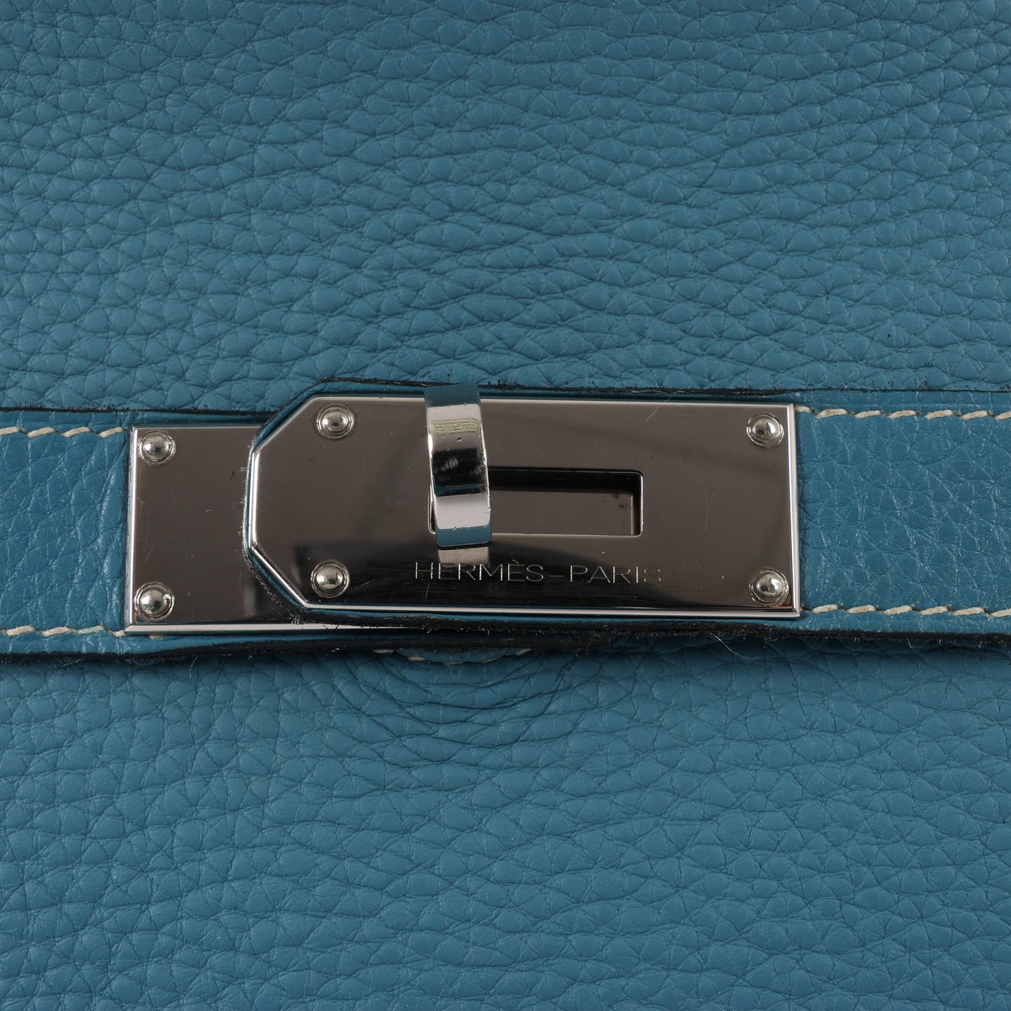 Hermès Jypsiere 37 Taurillon Clemence Blue Jean Silver Metal Fittings Shoulder bag □L: 2008