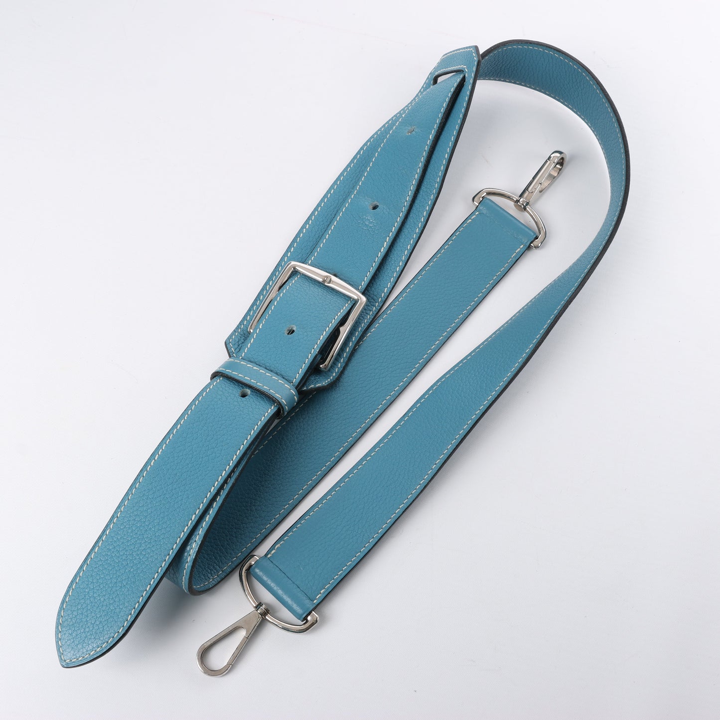 Hermès Jypsiere 37 Taurillon Clemence Blue Jean Silver Metal Fittings Shoulder bag □L: 2008