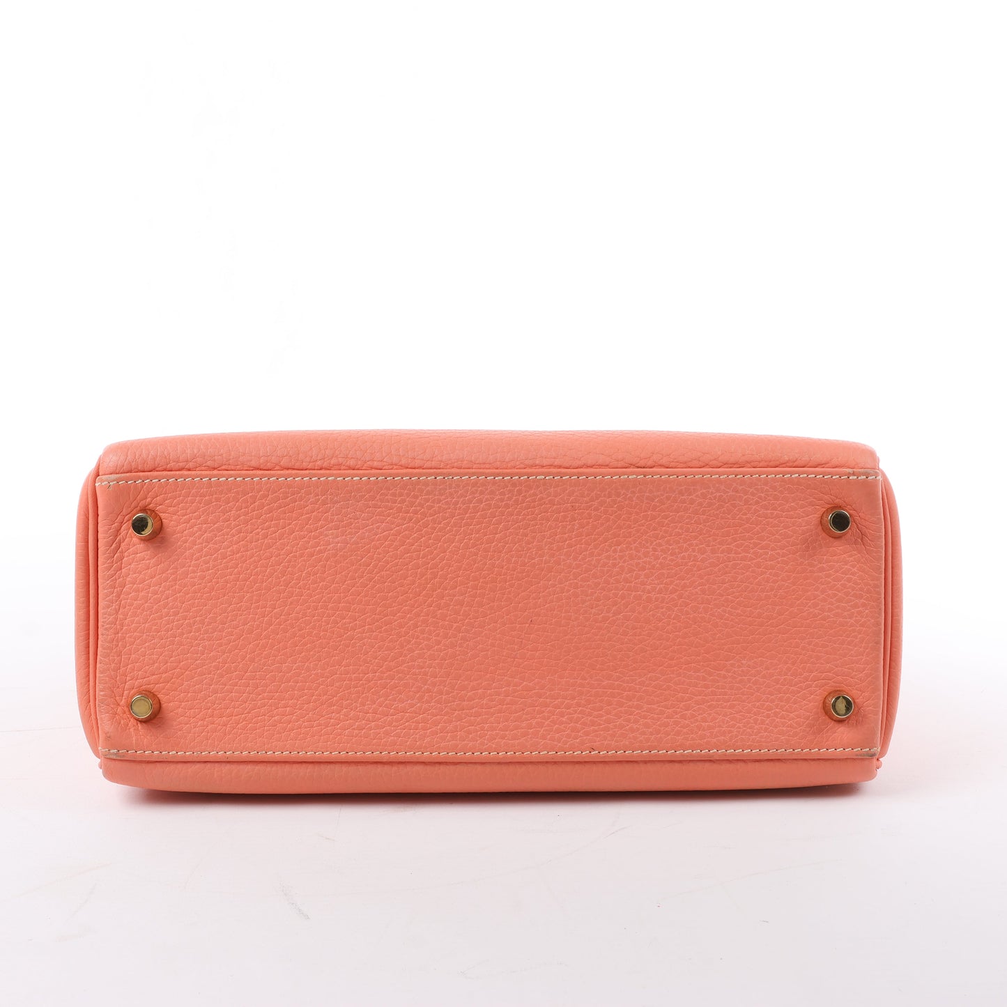 HERMÈS Kelly 28 Taurillon Clemence Pink Gold Metal Fittings Handbag □Q:2013