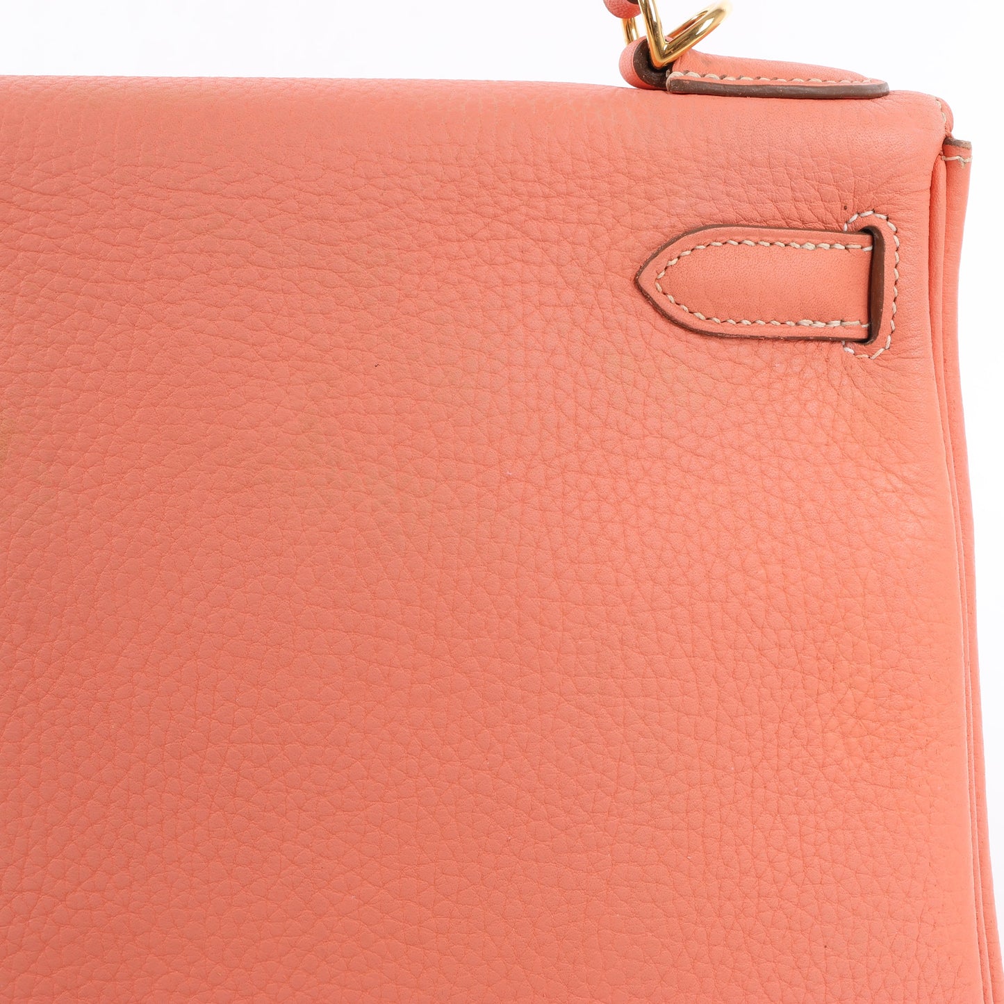 HERMÈS Kelly 28 Taurillon Clemence Pink Gold Metal Fittings Handbag □Q:2013
