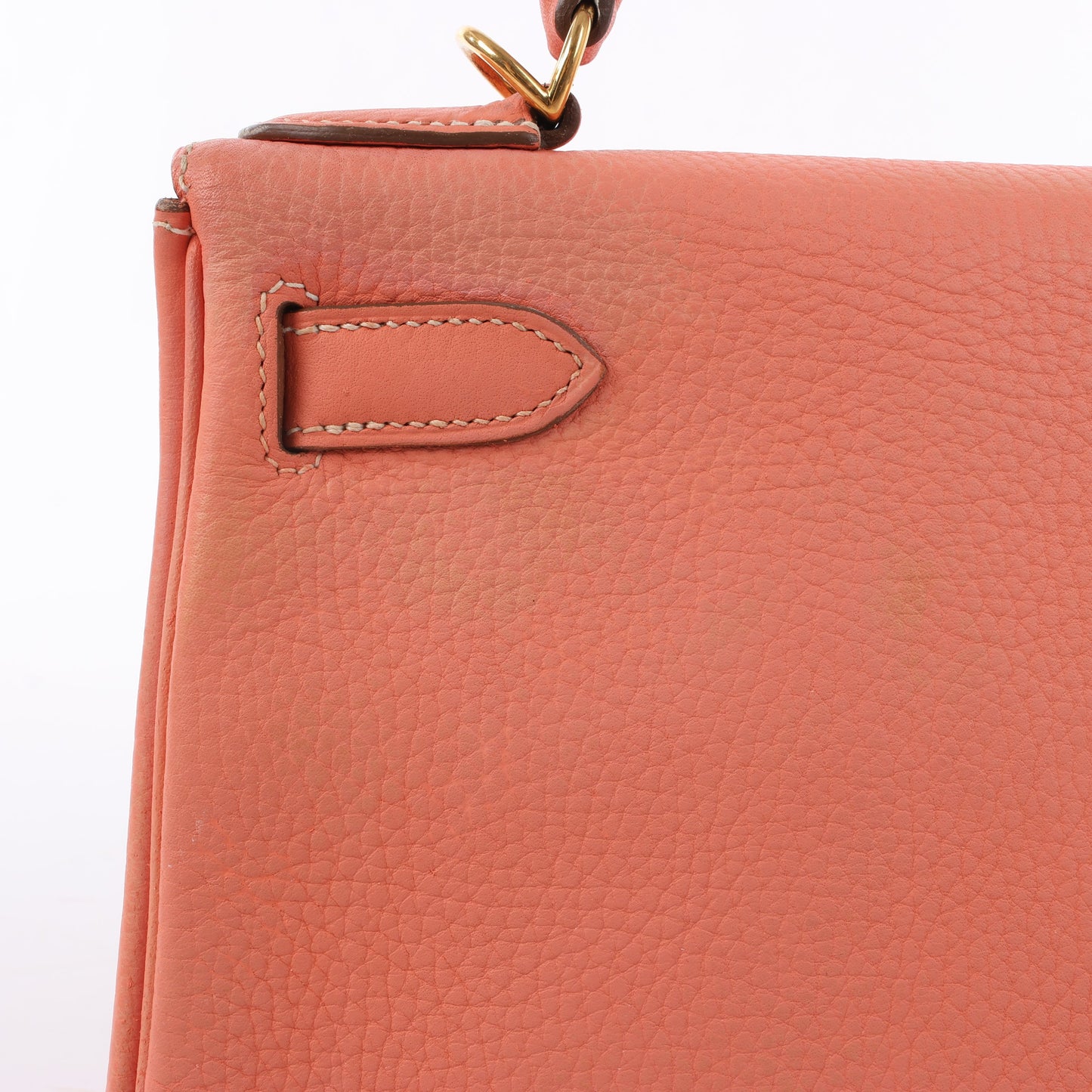 HERMÈS Kelly 28 Taurillon Clemence Pink Gold Metal Fittings Handbag □Q:2013