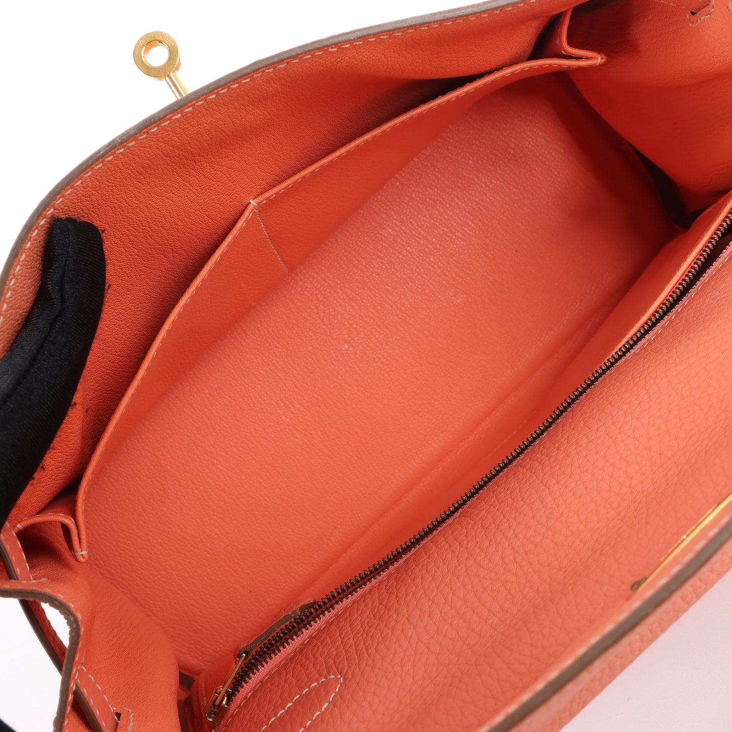 HERMÈS Kelly 28 Taurillon Clemence Pink Gold Metal Fittings Handbag □Q:2013