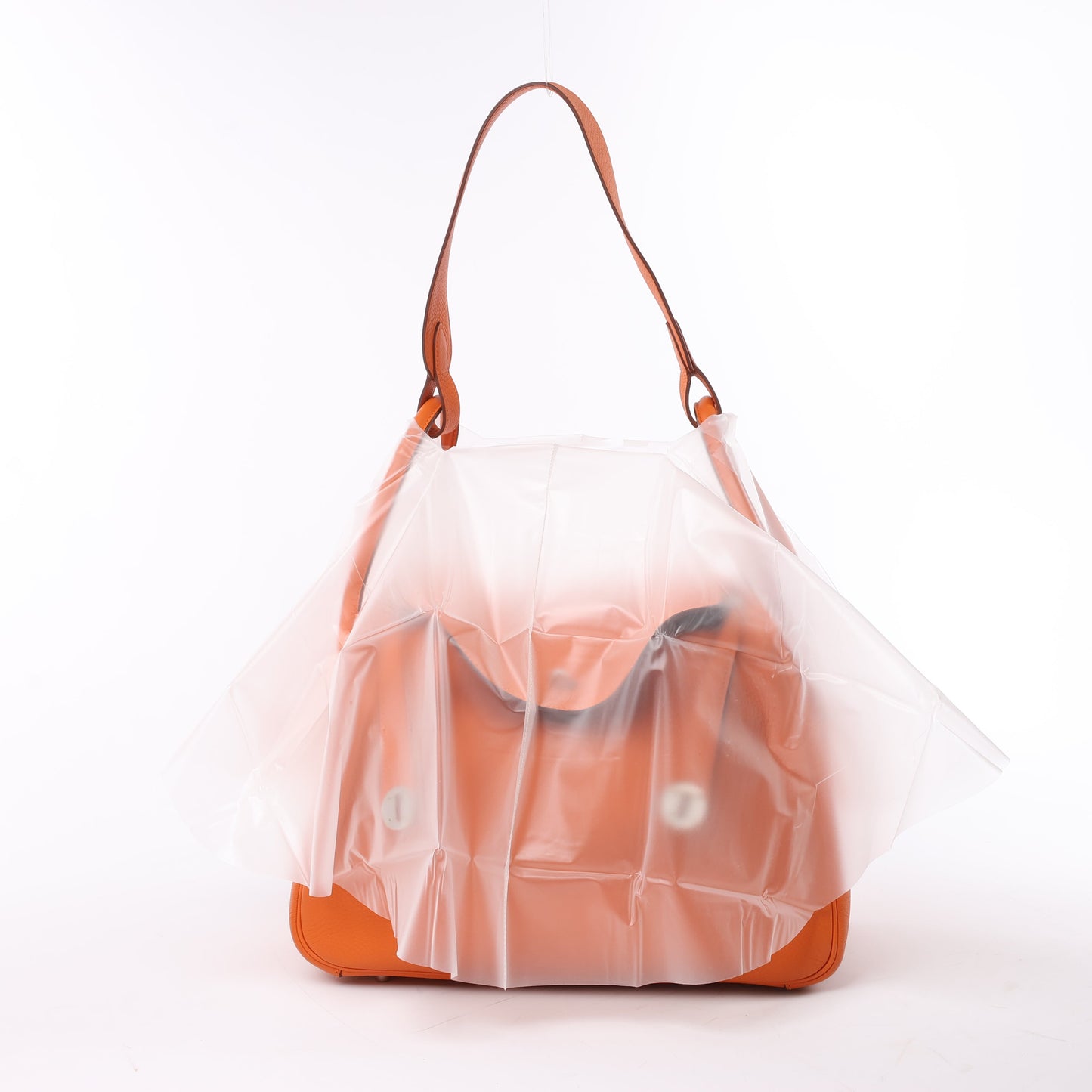 Hermes Lindy 34 Taurillon Clemence Orange Silver Metal Fittings Handbag □P:2012