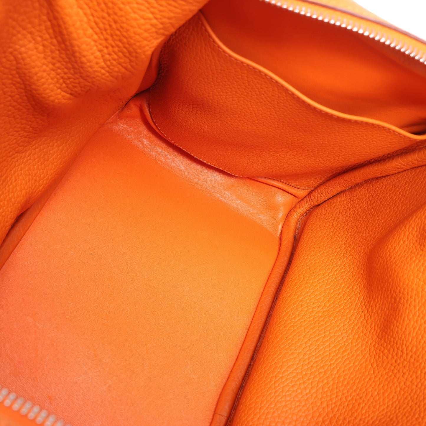Hermes Lindy 34 Taurillon Clemence Orange Silver Metal Fittings Handbag □P:2012