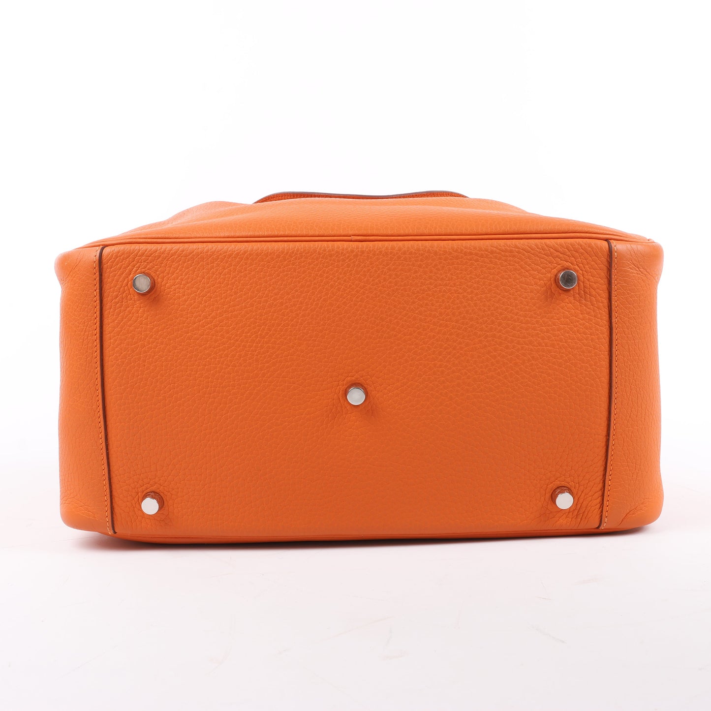 Hermes Lindy 34 Taurillon Clemence Orange Silver Metal Fittings Handbag □P:2012