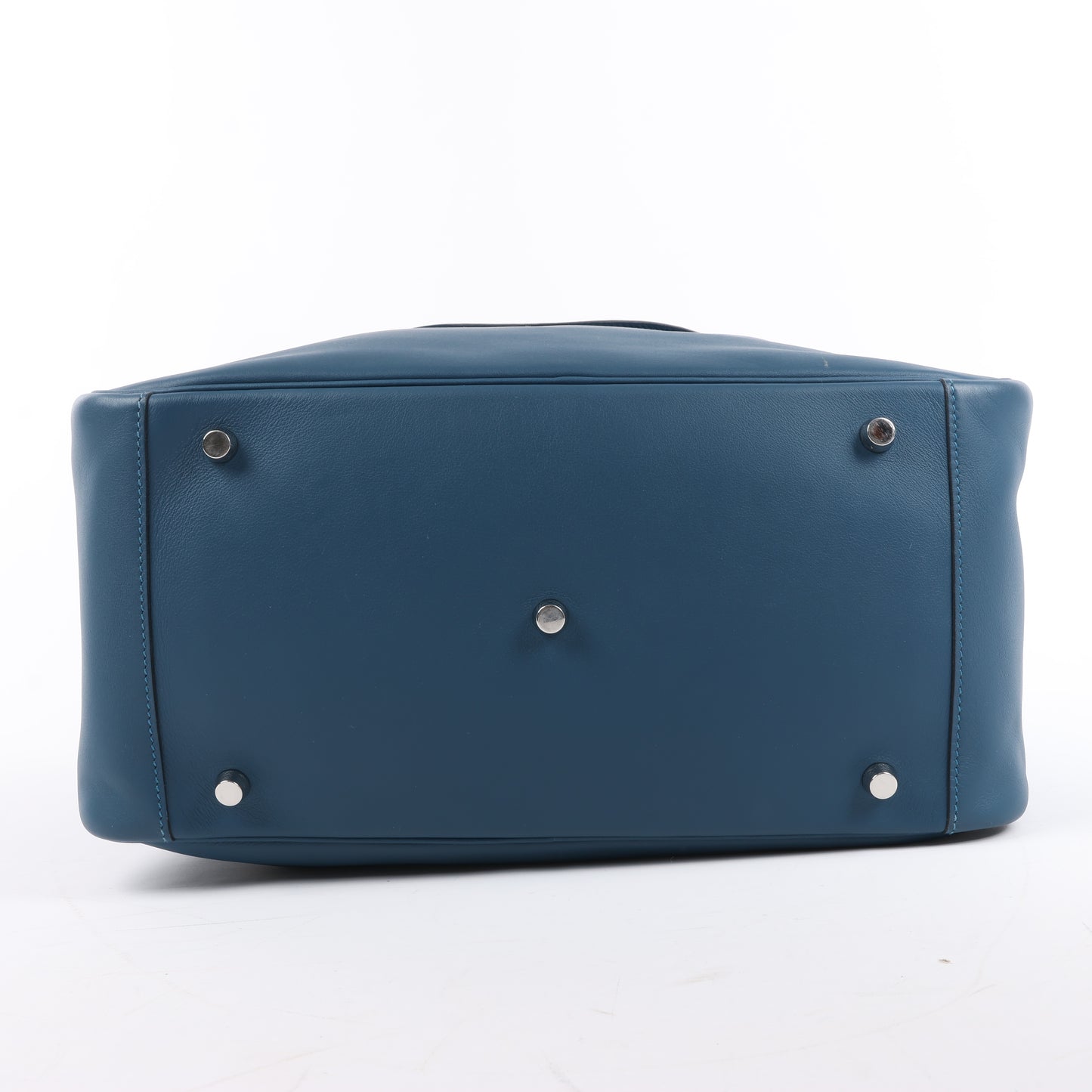 Hermes Lindy 34 Veau Swift Blue de galice Silberne Metallbeschläge 2-Wege-Handtasche □R: 2014