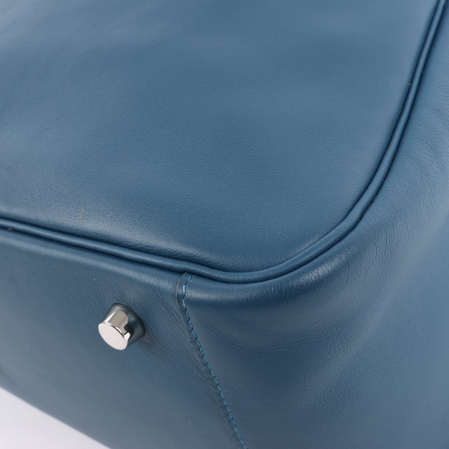 Hermes Lindy 34 Veau Swift Blue de galice Silberne Metallbeschläge 2-Wege-Handtasche □R: 2014