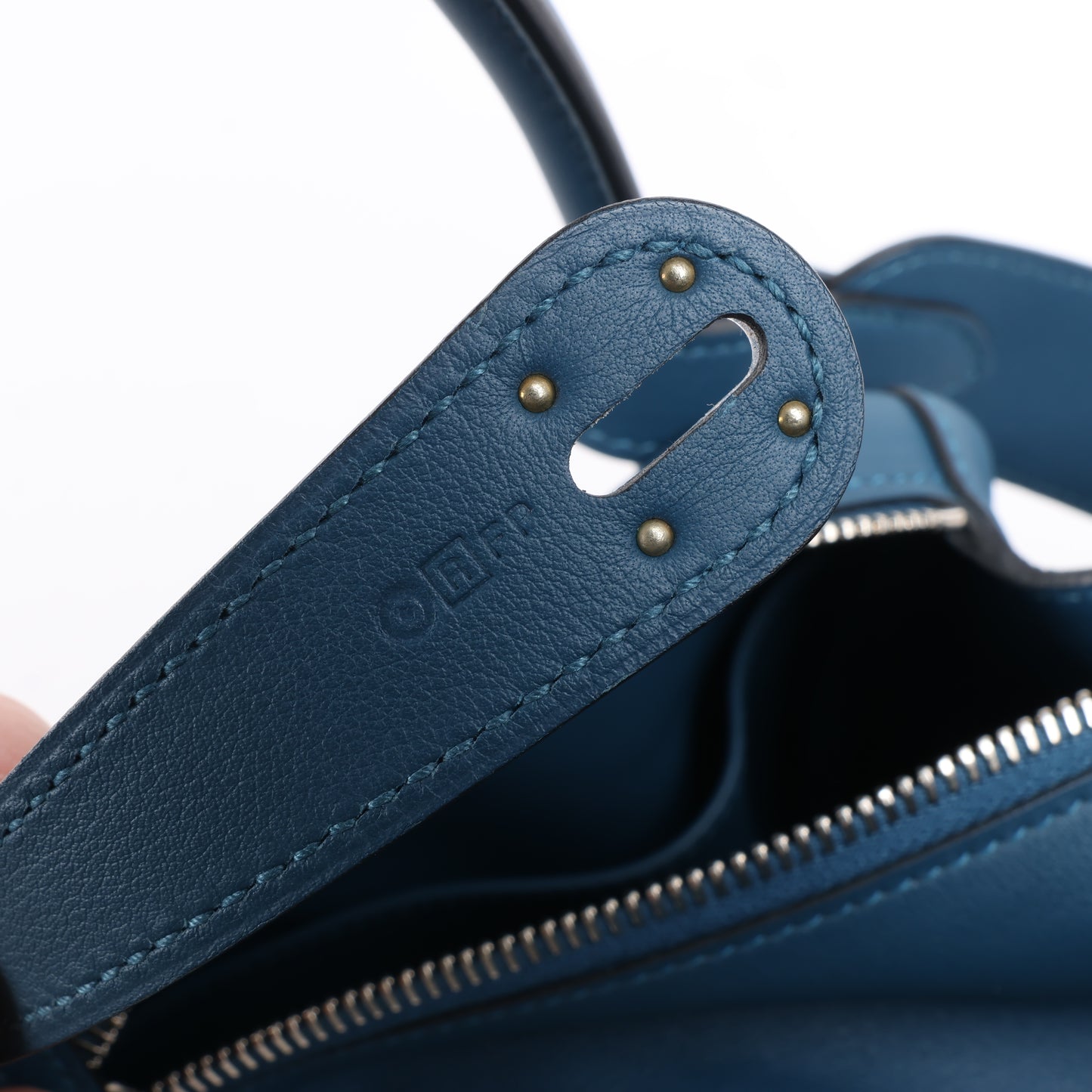Hermes Lindy 34 Veau Swift Blue de galice Silberne Metallbeschläge 2-Wege-Handtasche □R: 2014