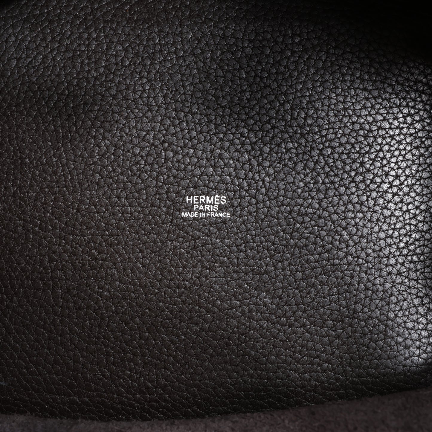 HERMES Picotan 22 MM Eclat Taurillon Clemence Chocolate x orange Silver Metal Fittings □I: 2005