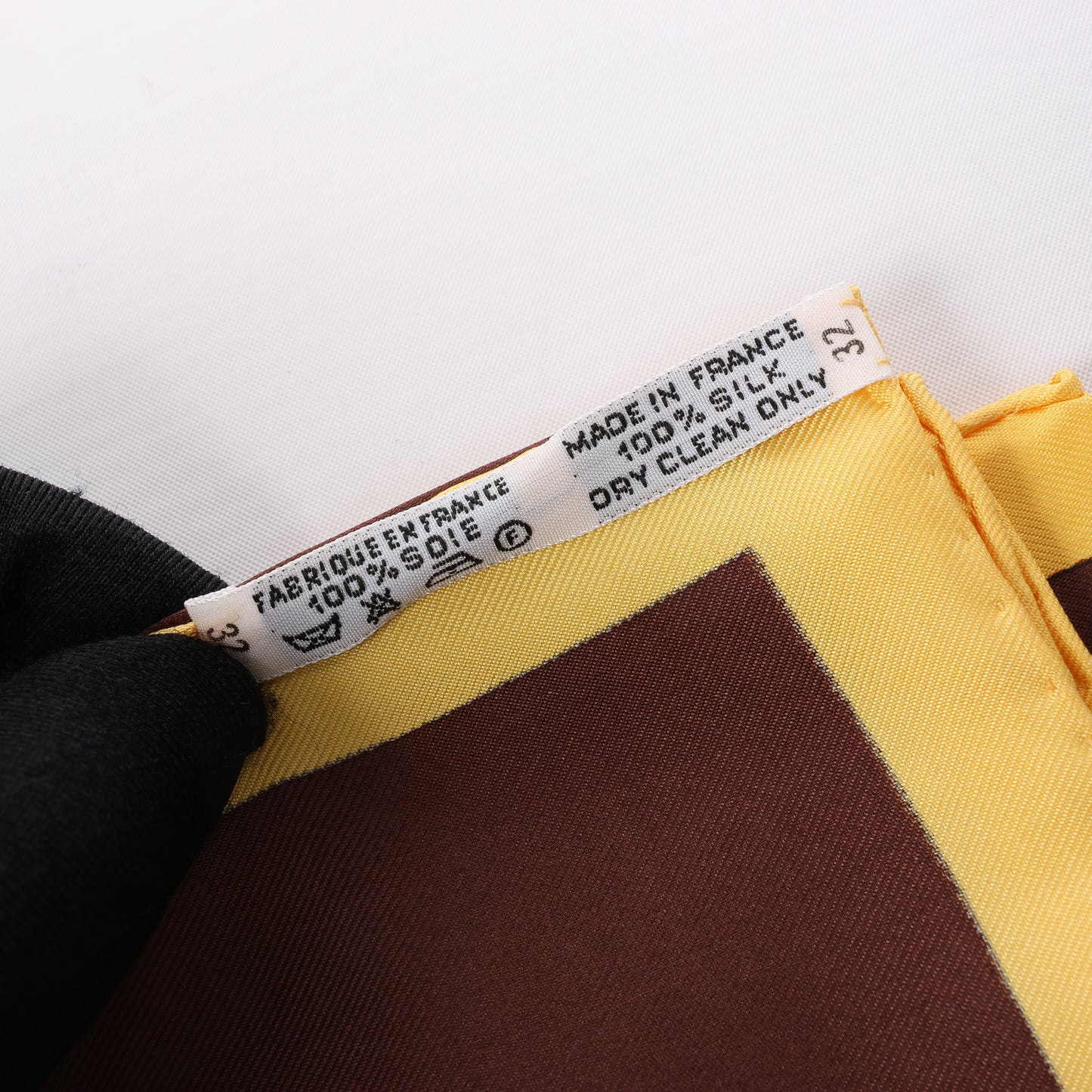 Hermès Carré 90 "Les Armes de Paris" 100% Silk Scarf in Brown and Blue
