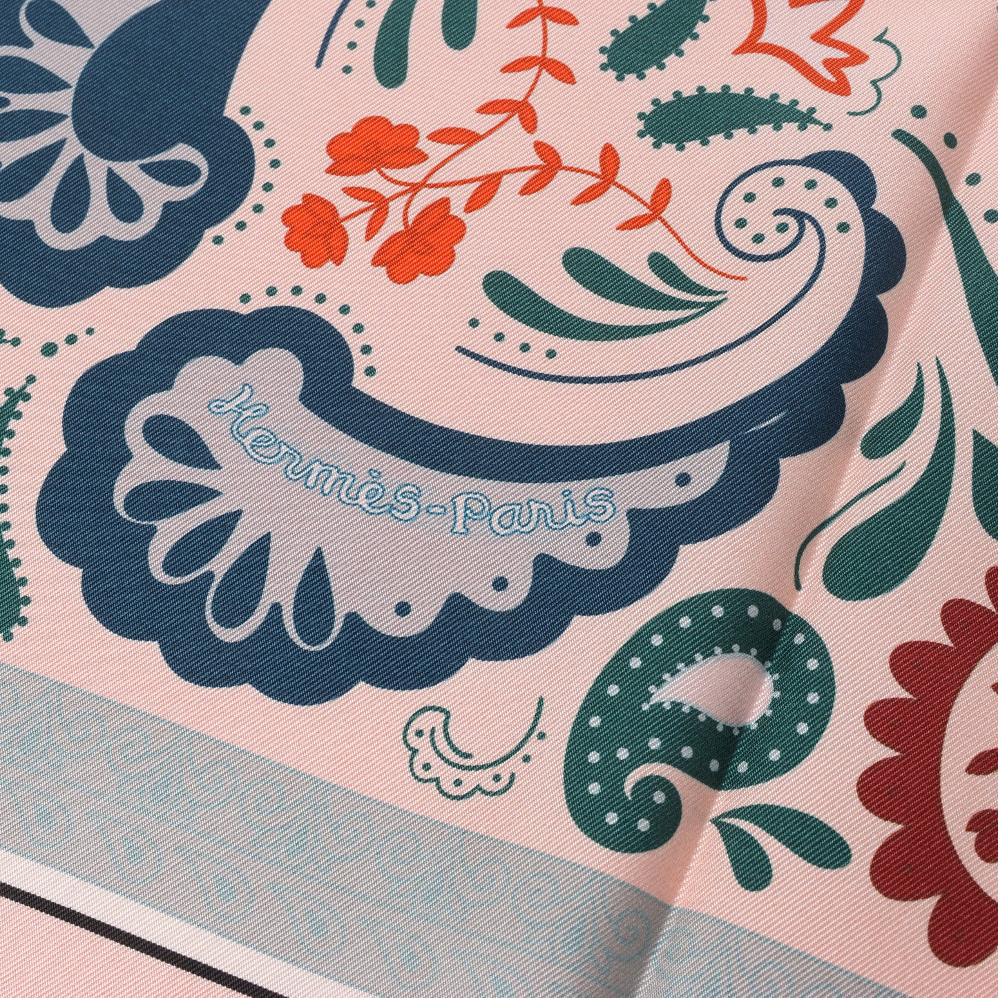Hermès Double Face 90 "Cheetah Bandana" 100% Silk Scarf in Pink x Orange