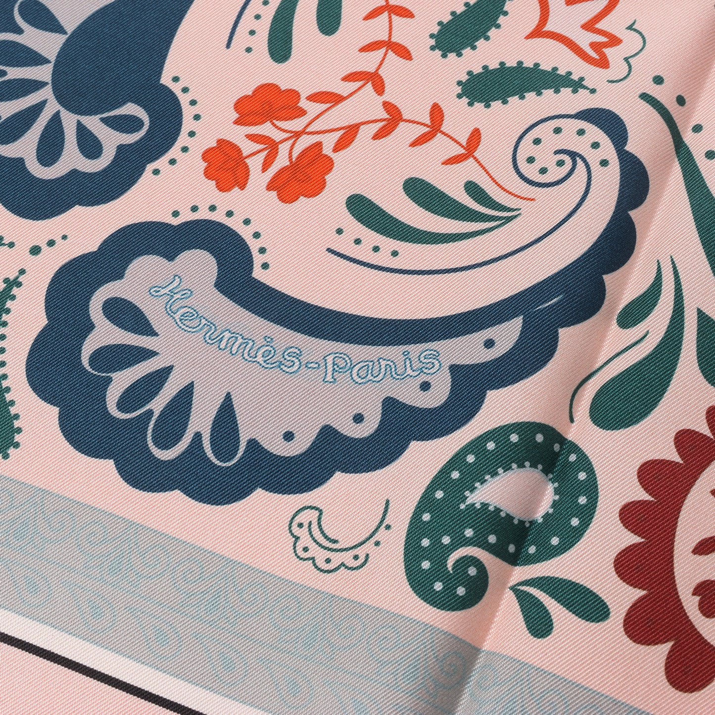 Hermès Double Face 90 "Cheetah Bandana" 100% Silk Scarf in Pink x Orange