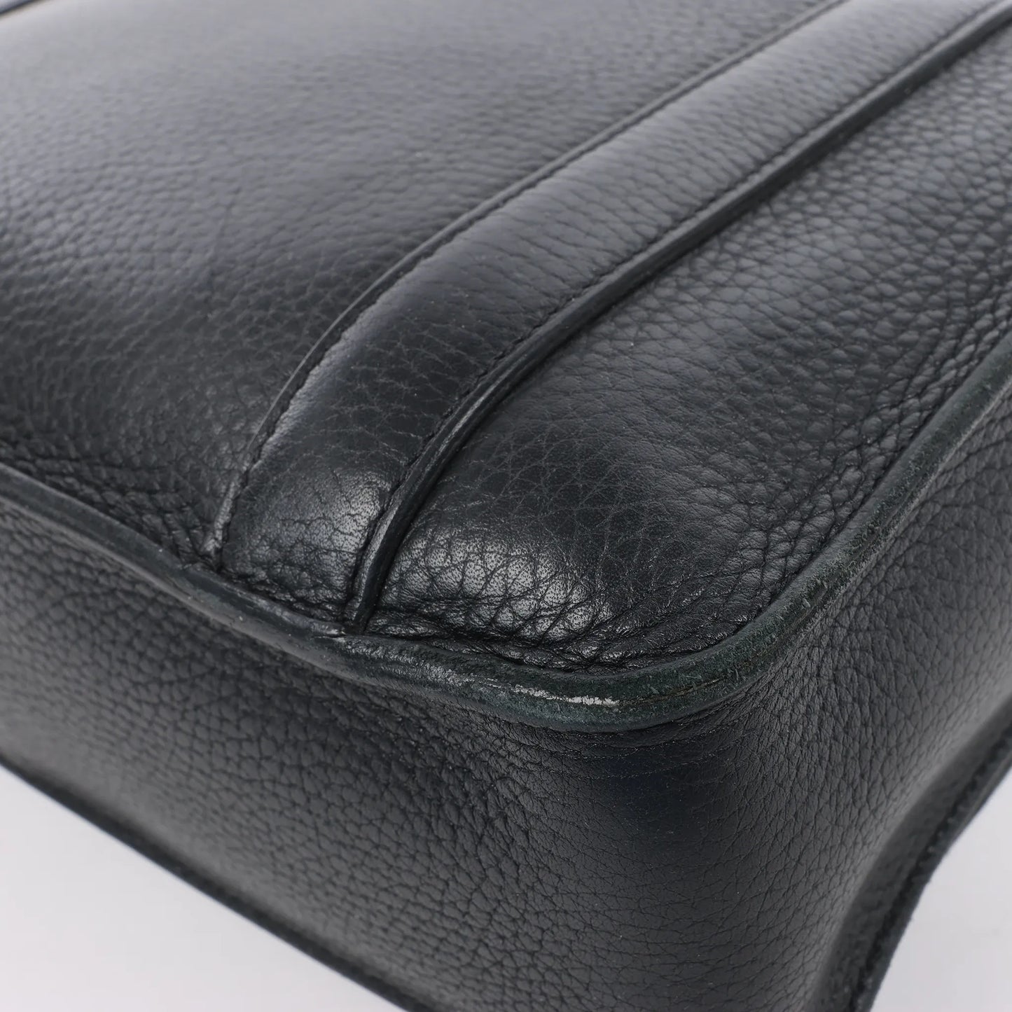 HERMES Steve Caporal 27 Taurillon Clemence in Schwarz und Silber Metallbeschläge Umhängetasche X: 2016