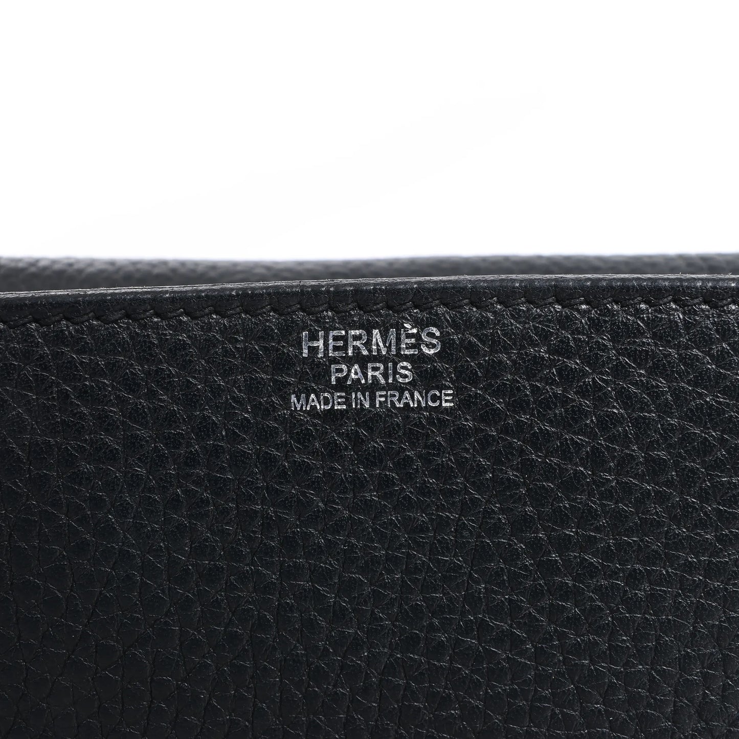 HERMES Steve Caporal 27 Taurillon Clemence in Schwarz und Silber Metallbeschläge Umhängetasche X: 2016