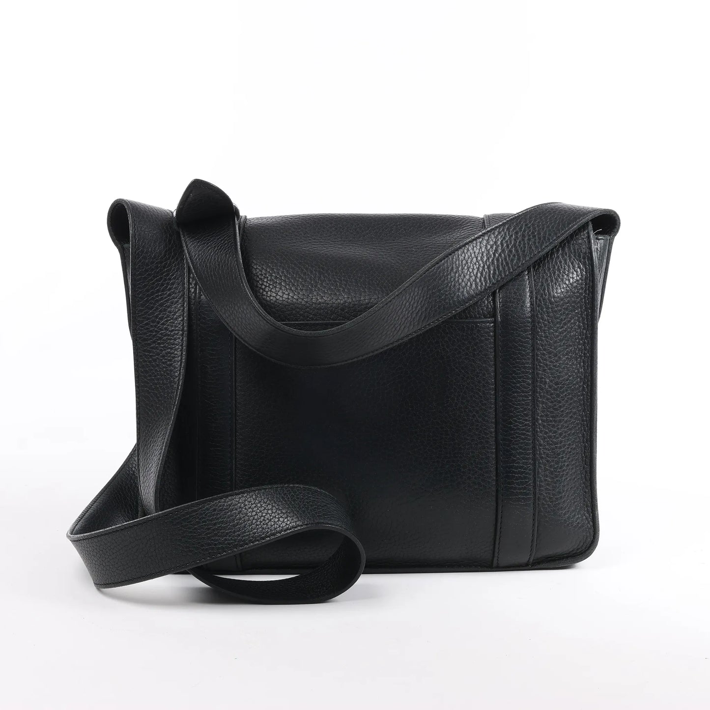 HERMES Steve Caporal 27 Taurillon Clemence in Schwarz und Silber Metallbeschläge Umhängetasche X: 2016