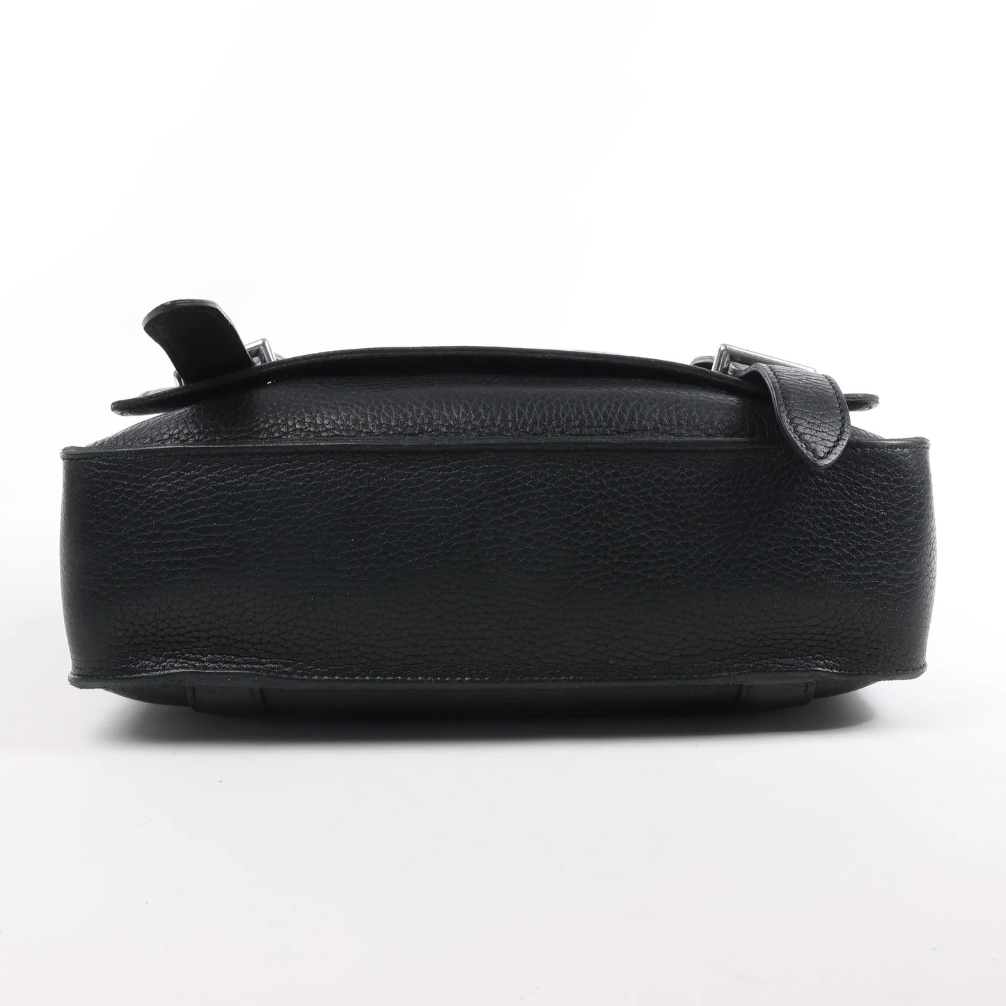HERMES Steve Caporal 27 Taurillon Clemence in Schwarz und Silber Metallbeschläge Umhängetasche X: 2016