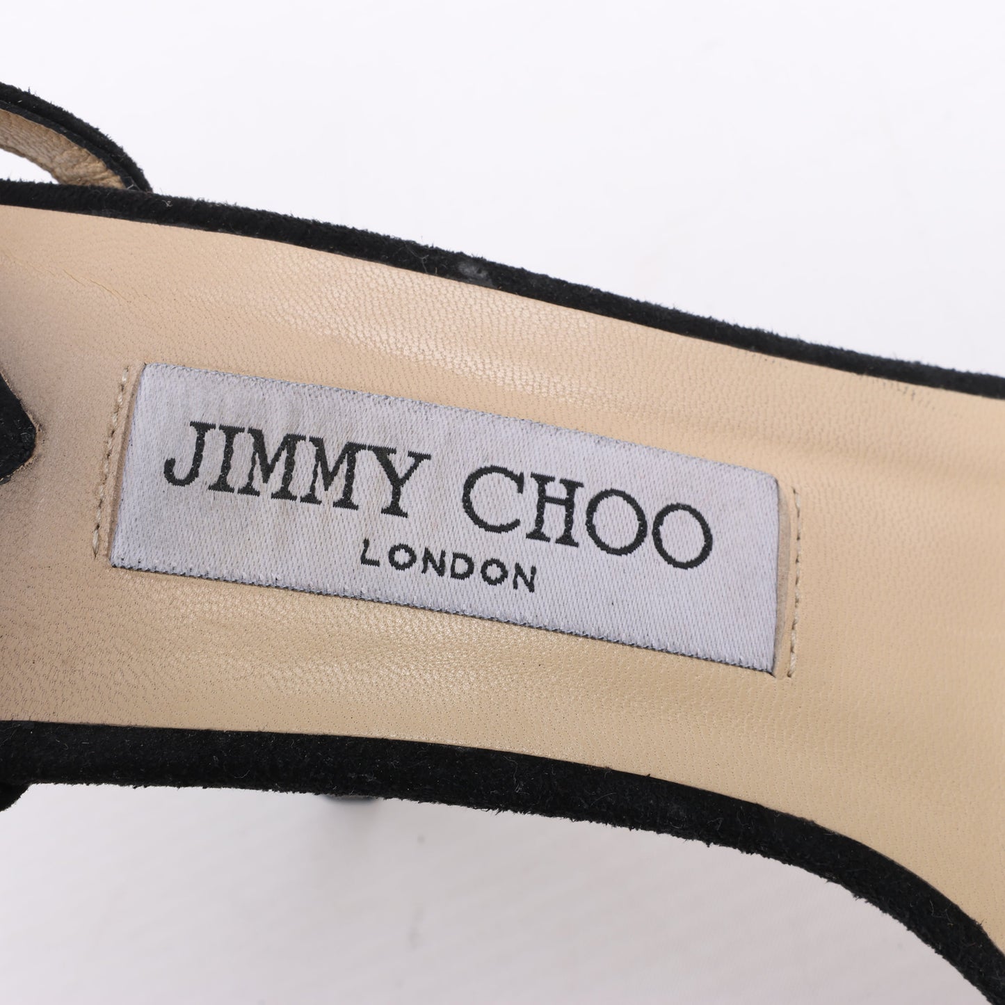 Jimmy Choo Satin Minny Ankle Strap Sandals in Black, Size 38.5 EU