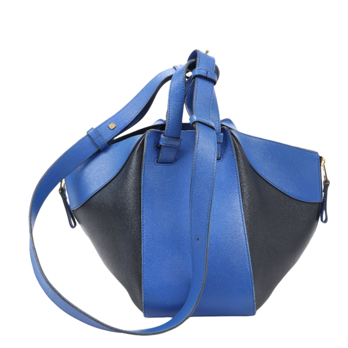 LOEWE Calfskin Small Hammock 2Way Handbag in Blue and Black