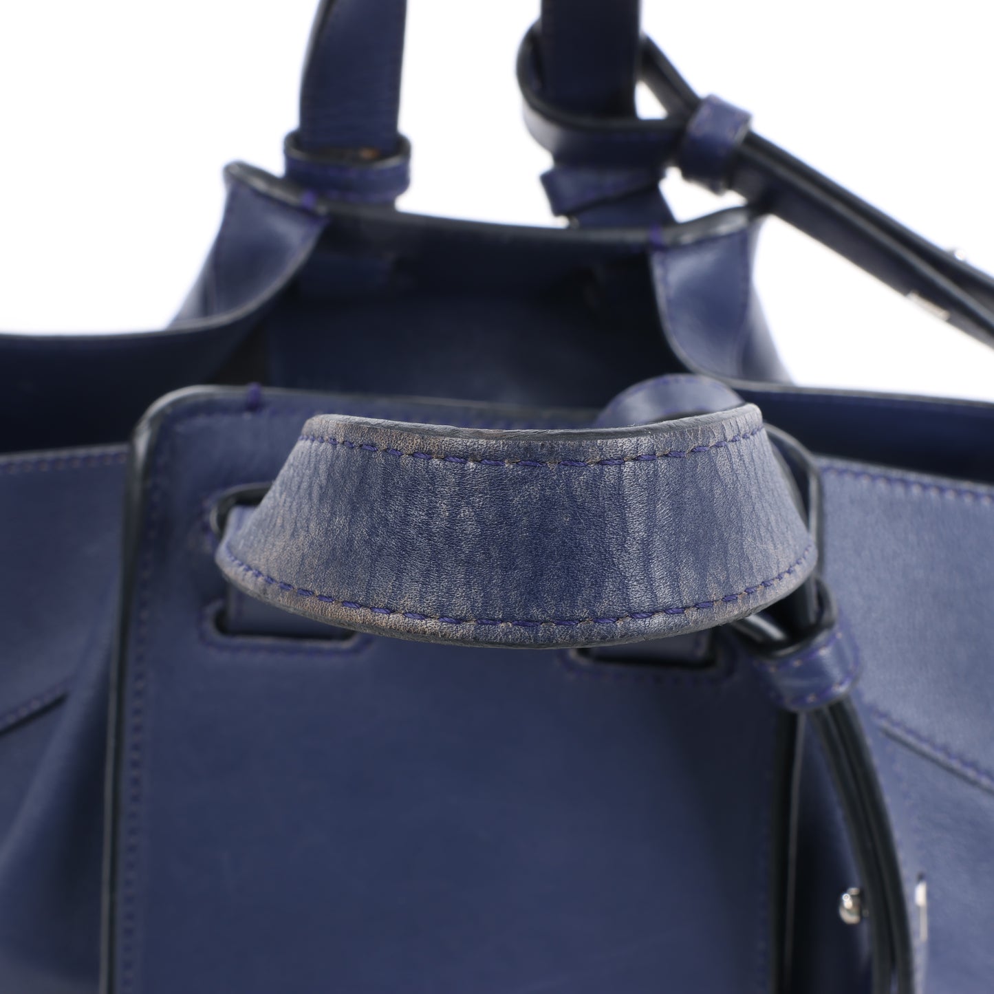 LOEWE – Hammock – Kleine 2-Wege-Handtasche aus Leder in Marineblau