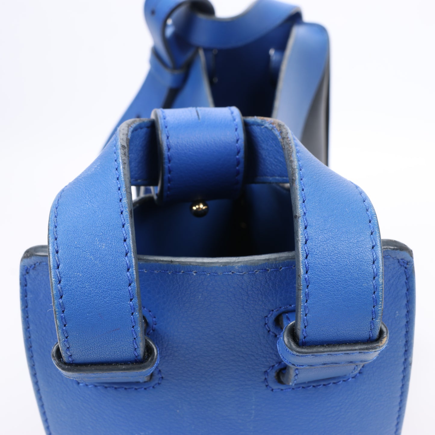 LOEWE Calfskin Small Hammock 2Way Handbag in Blue and Black